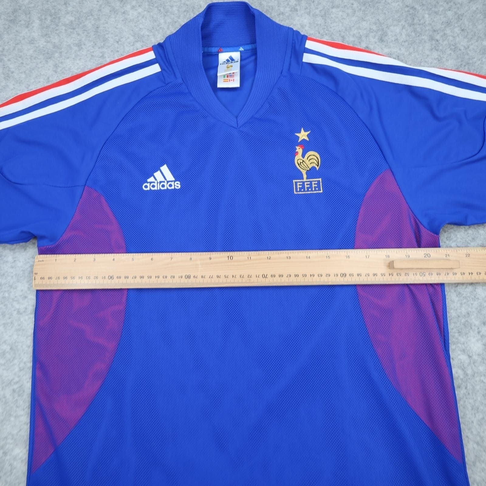 Vintage France Home Shirt Mens Medium Blue 2002 2004 Football Adidas Zidane 10 photo 11