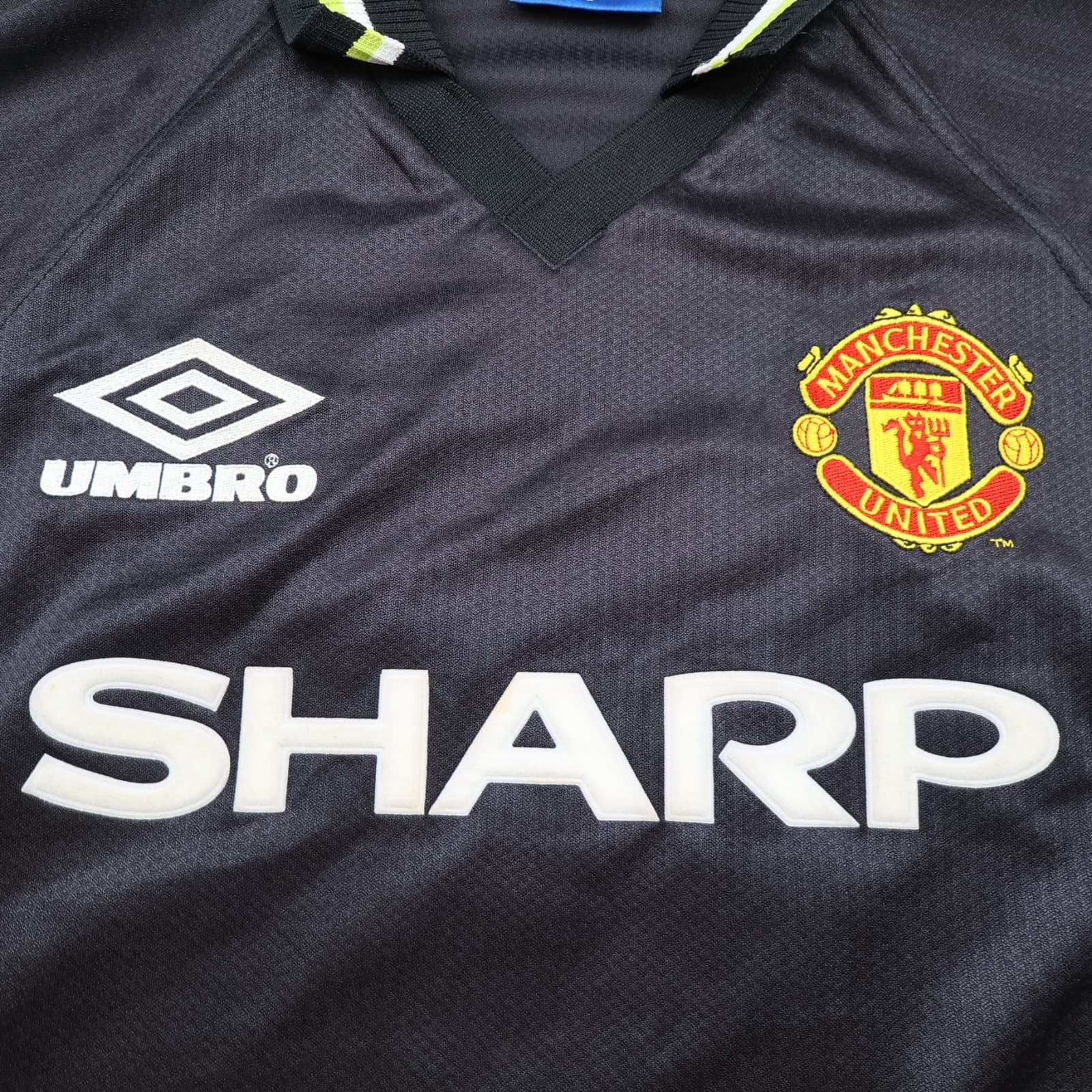 Vintage Manchester United Shirt Extra Large Black Third Kit 1998 1999 Jersey photo 3