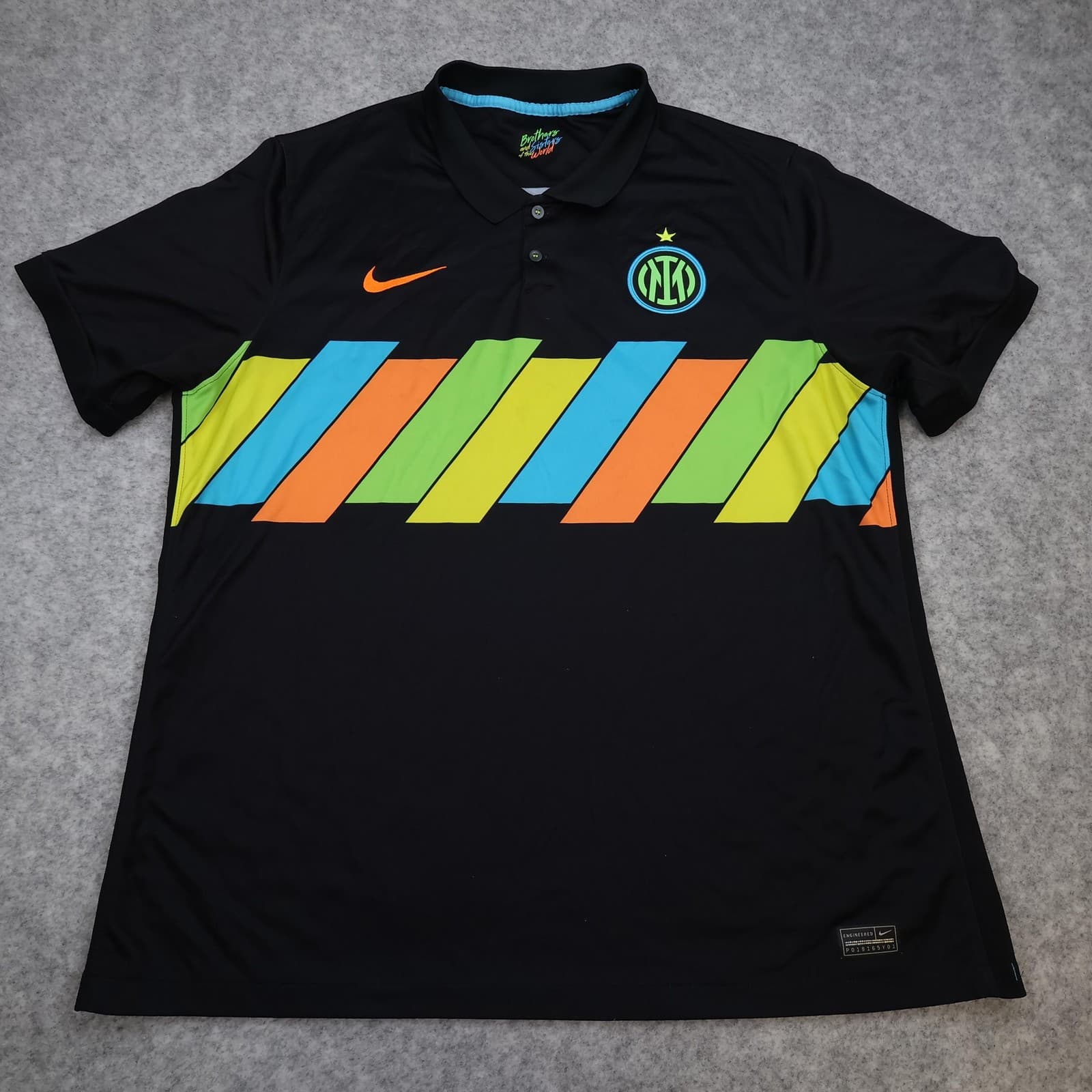 Inter Milan Shirt Mens XL Black Third Kit 2021 2022 Football Nike Dri Fit Jersey