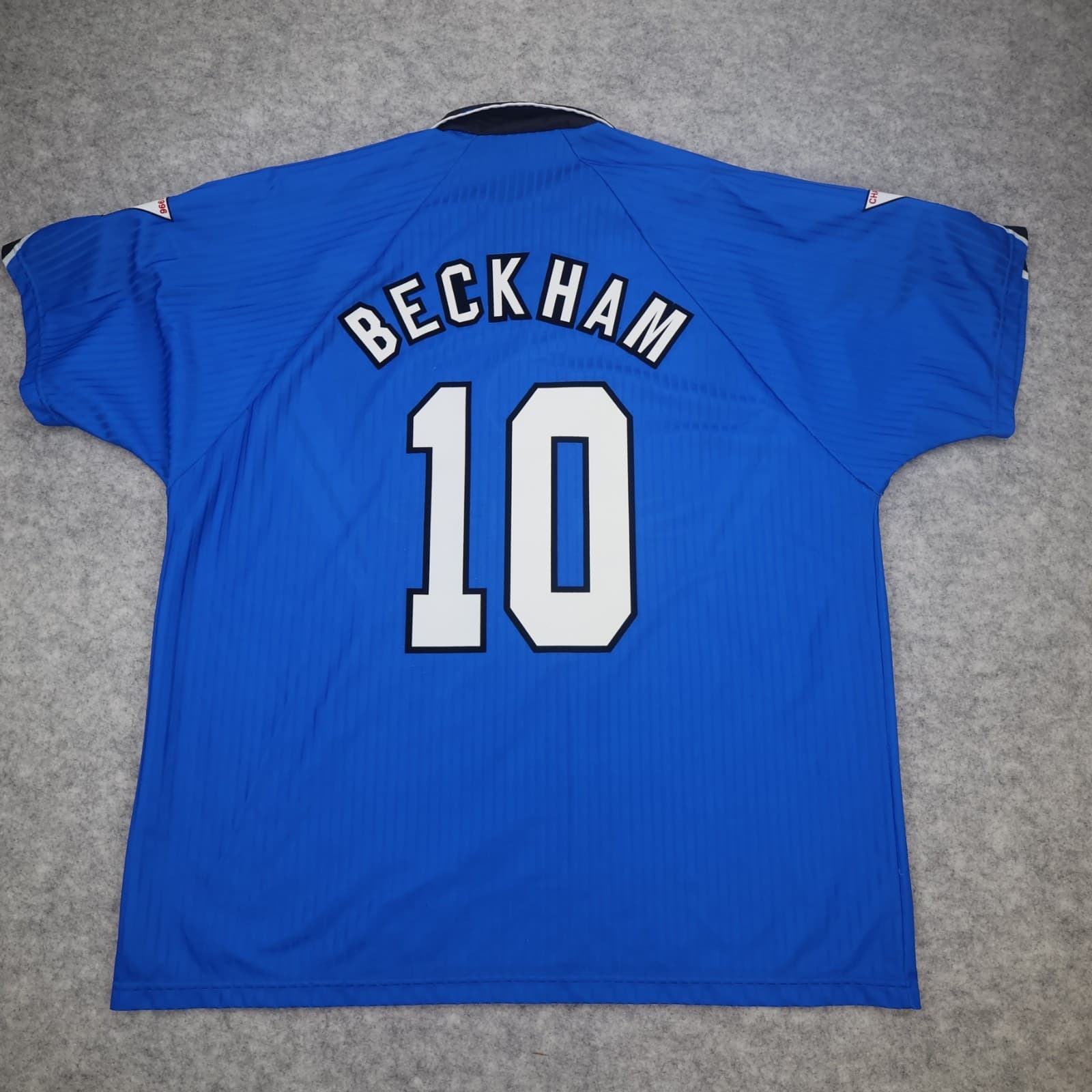 Vintage Manchester United Shirt 2XL Blue Third Kit 96 1998 Umbro David Beckham