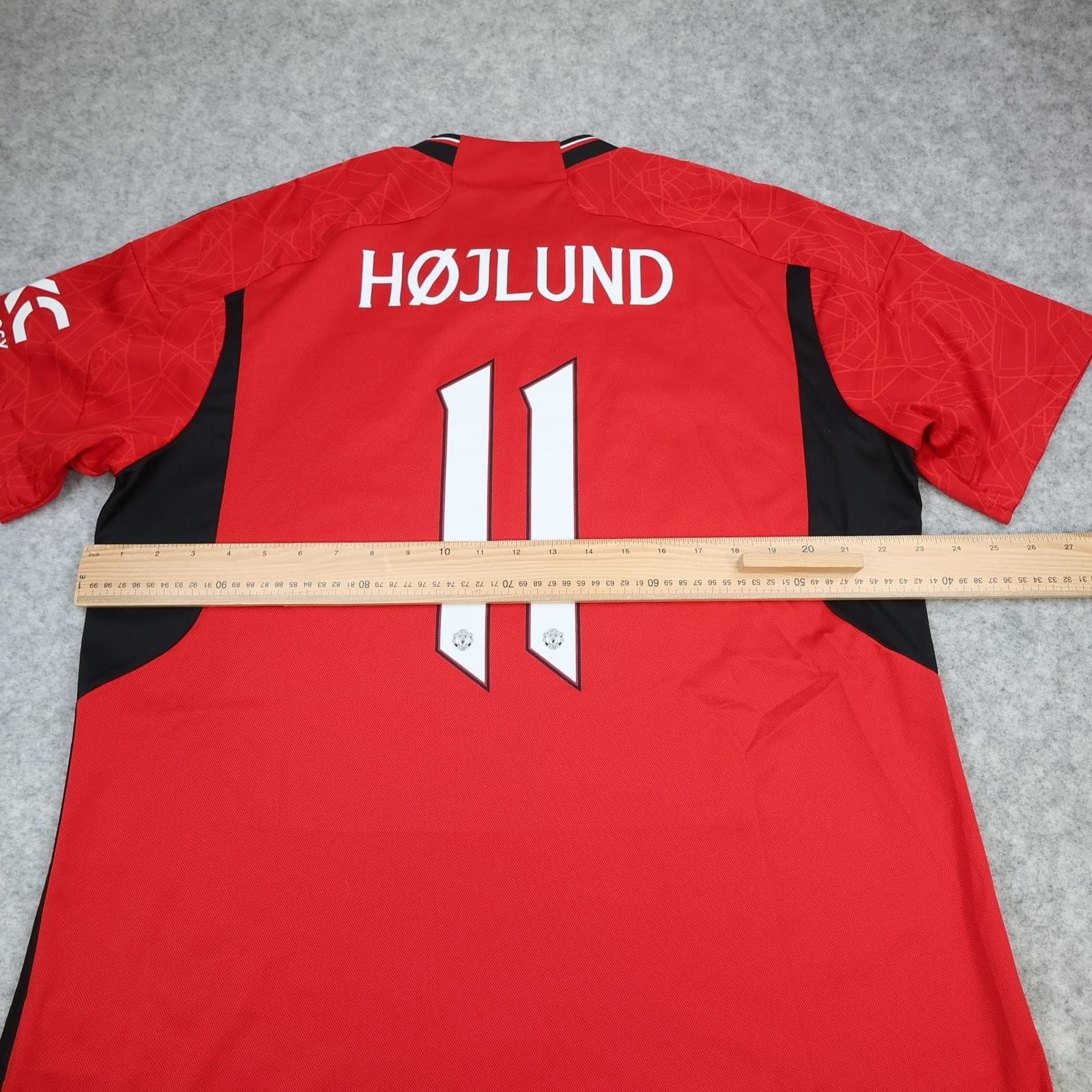 Manchester United Shirt Mens XL Red Home 2023 2024 Football Adidas Hojlund 11 photo 10