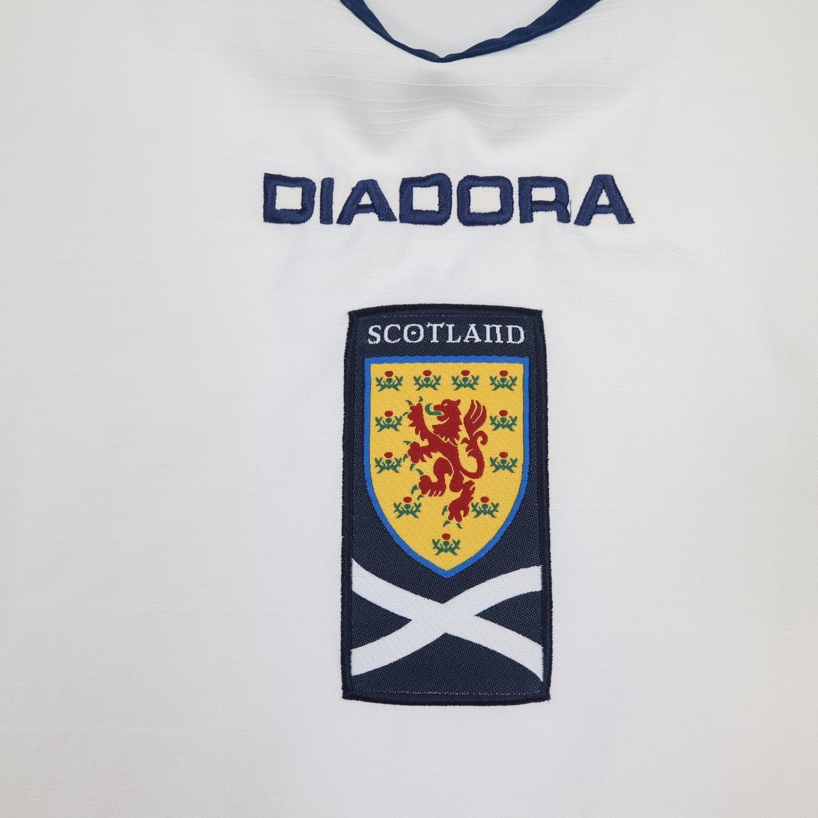 Scotland Away Shirt Mens XL White Short Sleeve 2003 2005 Diadora Jersey photo 4
