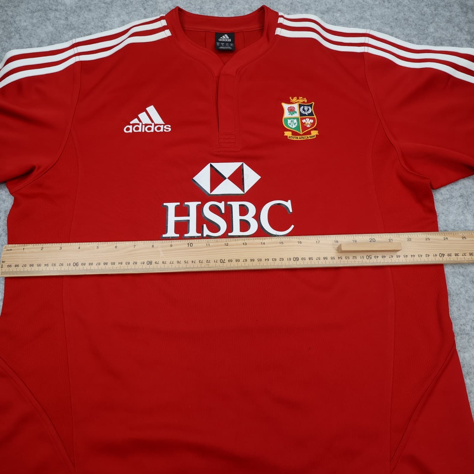 Lions Rugby Shirt Extra Large Adidas Jersey 2009 HSBC South Africa Tour photo 9