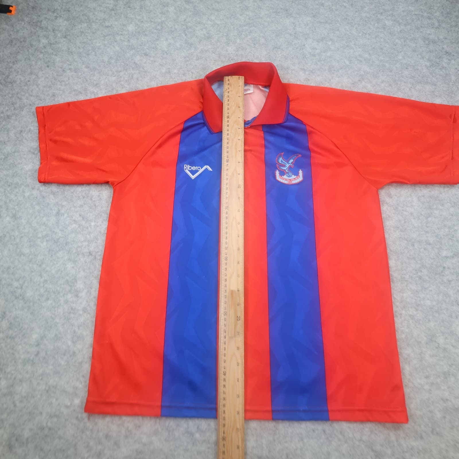 Vintage Crystal Palace Shirt Large Red Blue Home Kit 1993 1994 Ribero Jersey photo 10