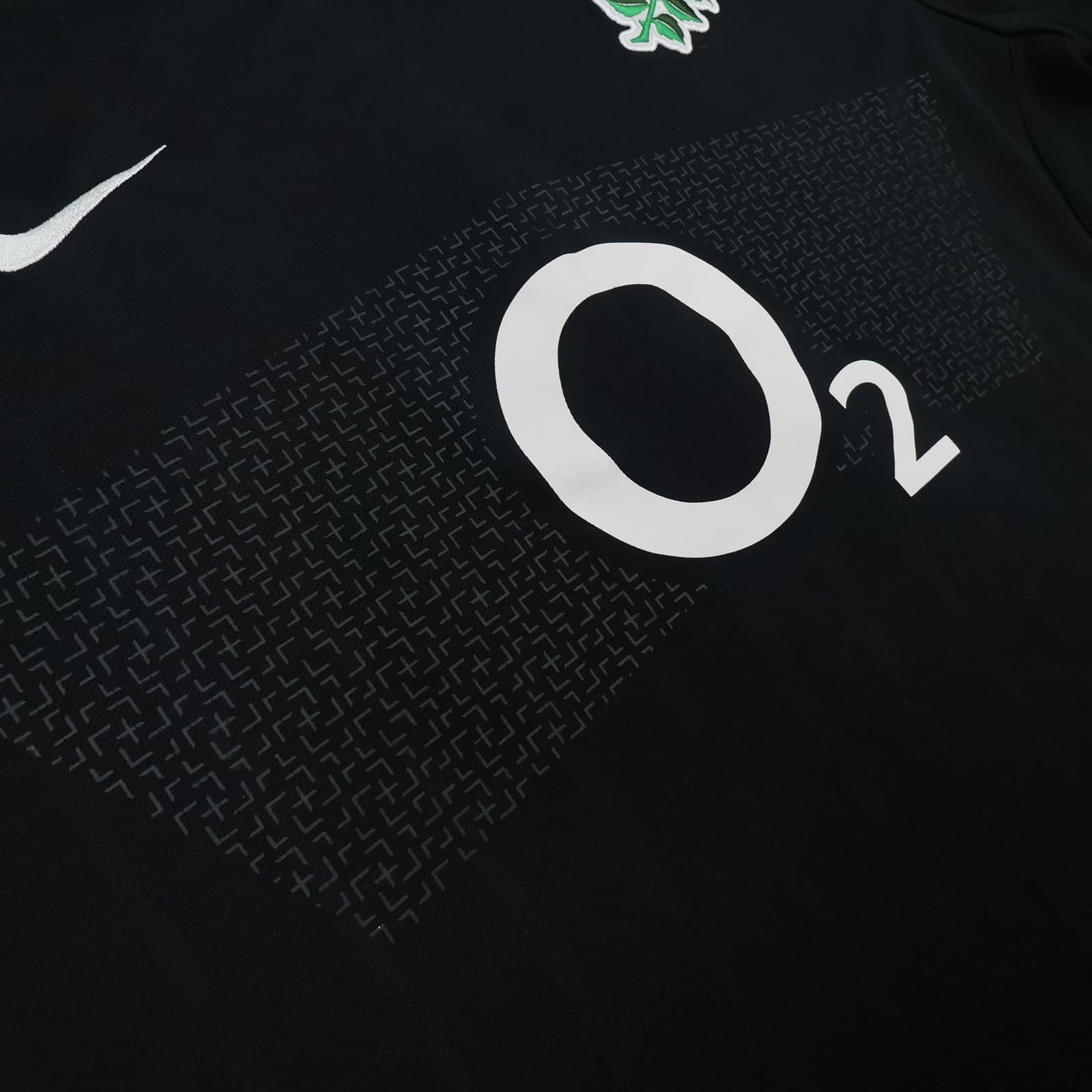 England Rugby Shirt Mens XL Black Rugby Union Nike O2 Authentic Jersey 2011 2012 photo 7