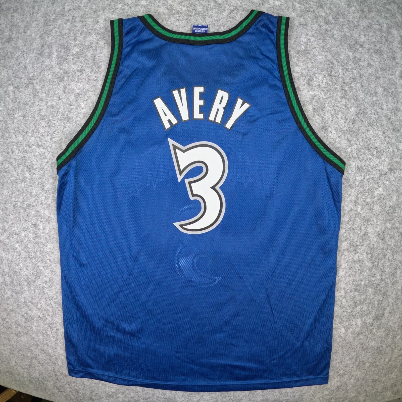 Minnesota Timberwolves Basketball Jersey Large Blue Champion Avery 3 Sleeveless photo 2
