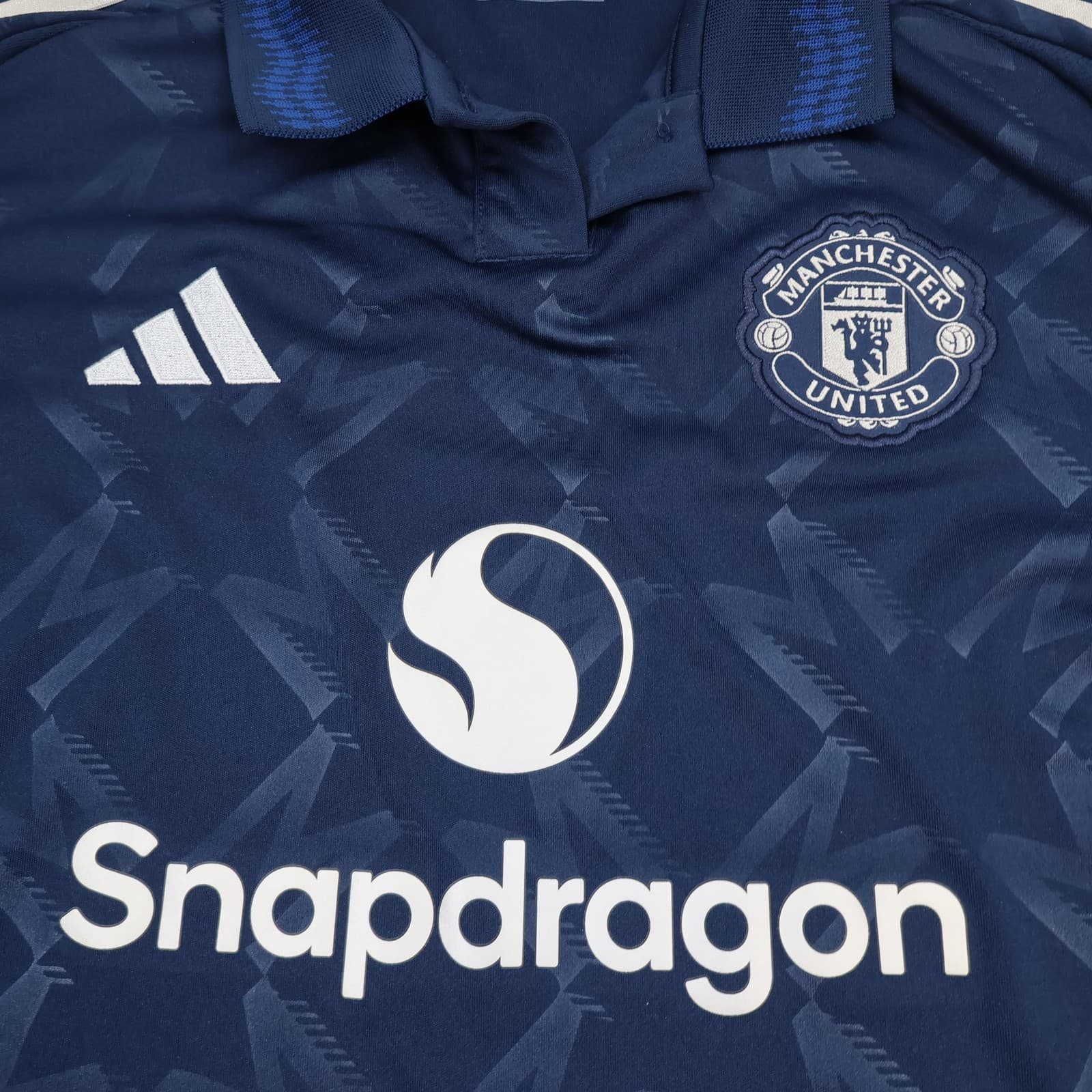 Manchester United Shirt Mens Large Blue 3rd Kit 2024 Football Adidas Snapdragon photo 2