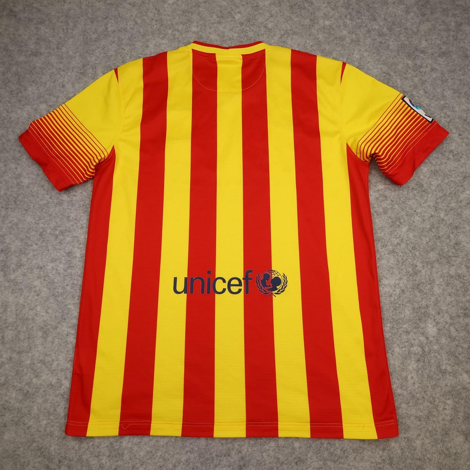 Barcelona Shirt Mens Medium Away 2013 2014 Football Nike Qatar Airways Jersey photo 2