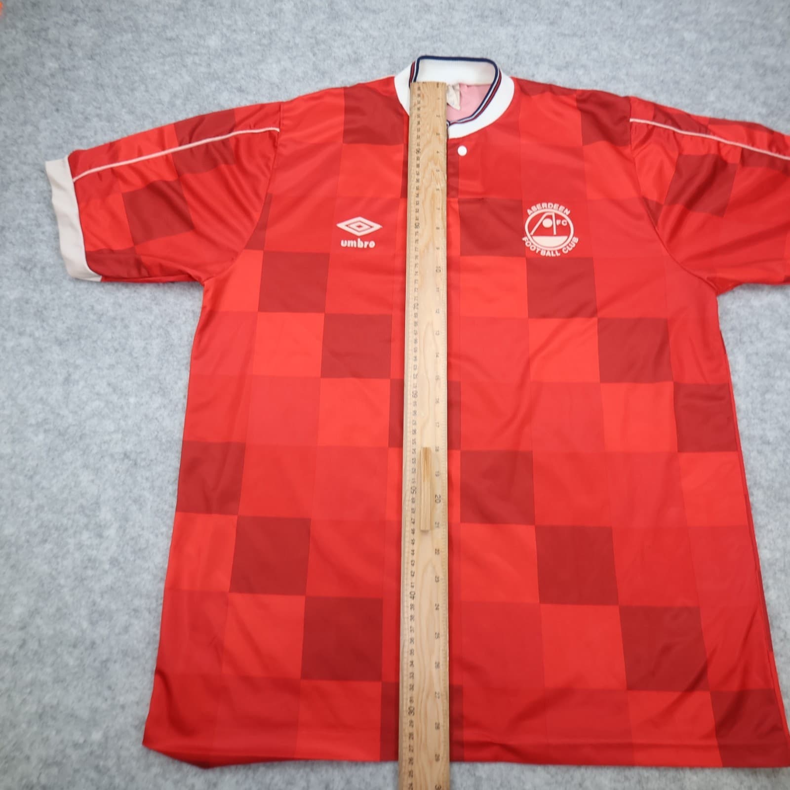 Vintage Aberdeen Football Shirt Large Home Kit 1987 1990 Umbro Jersey Rare 42" photo 8