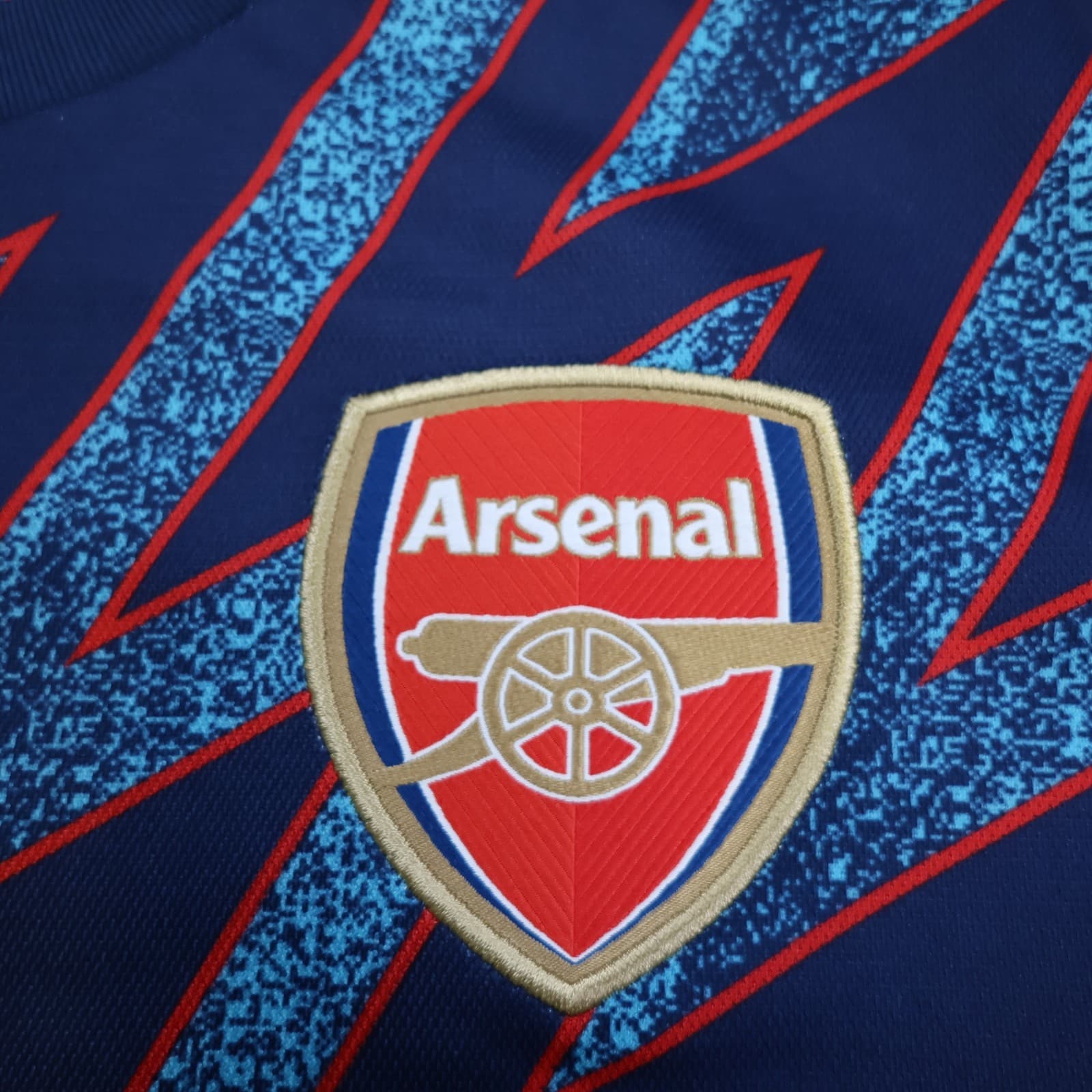 Arsenal Shirt Large Blue Third Kit 2021 2022 Adidas Football Jersey Saka Soccer photo 6