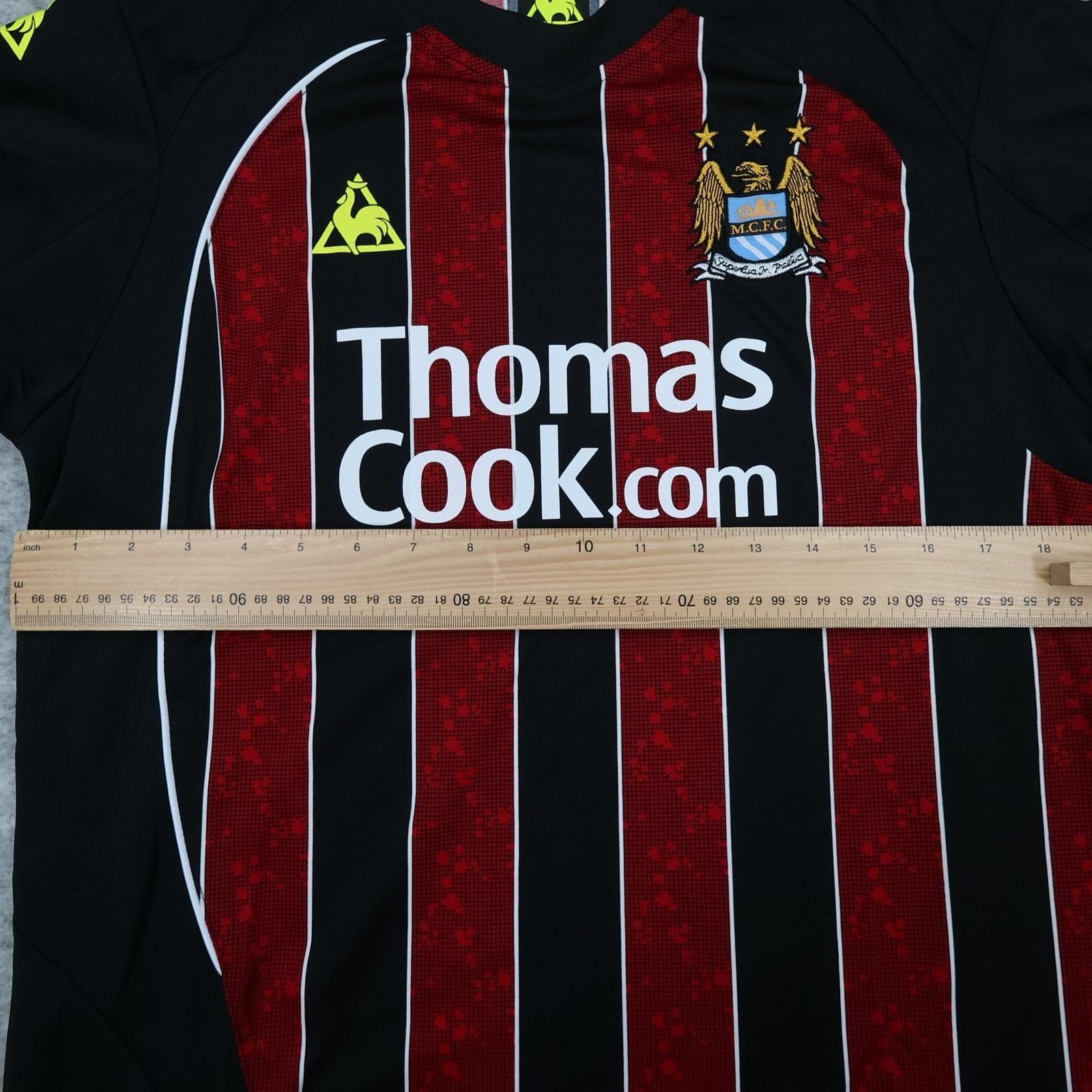 Manchester City Shirt Mens Medium Black Away 2008 2009 Football Le Coq Sportif photo 10
