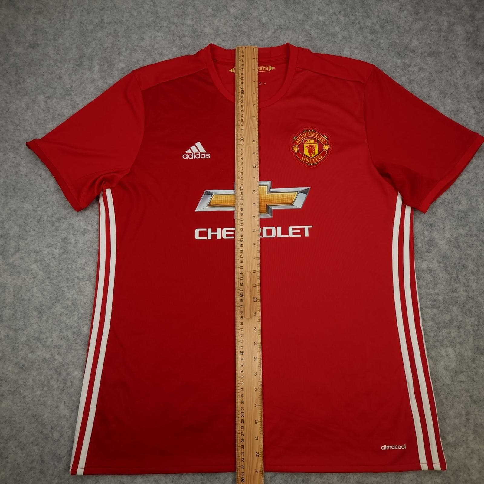 Manchester United Shirt Mens XL Red Home 2016 2017 Football Adidas Shaw 23 photo 11