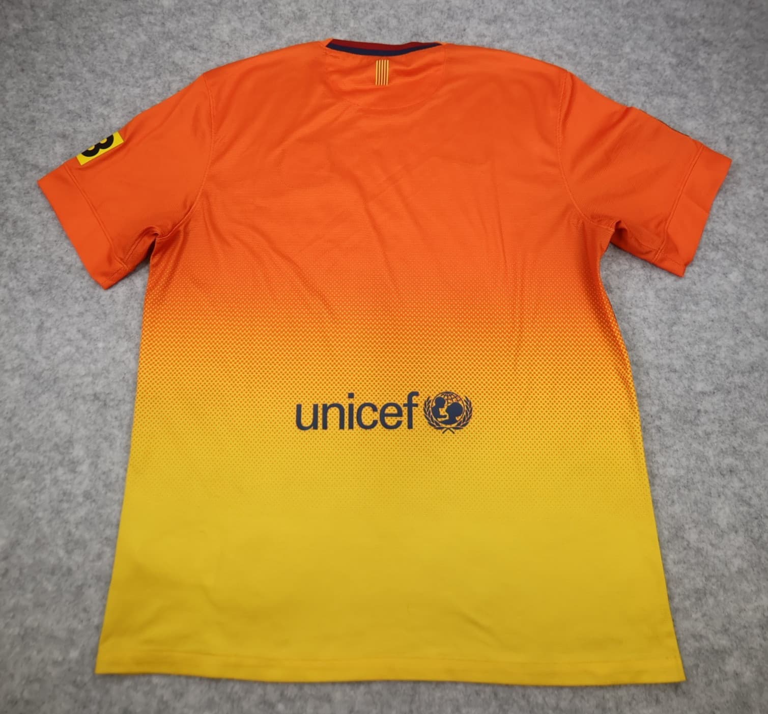 Barcelona Shirt Large Orange Away Kit 2012 2013 Nike Soccer Jersey photo 2