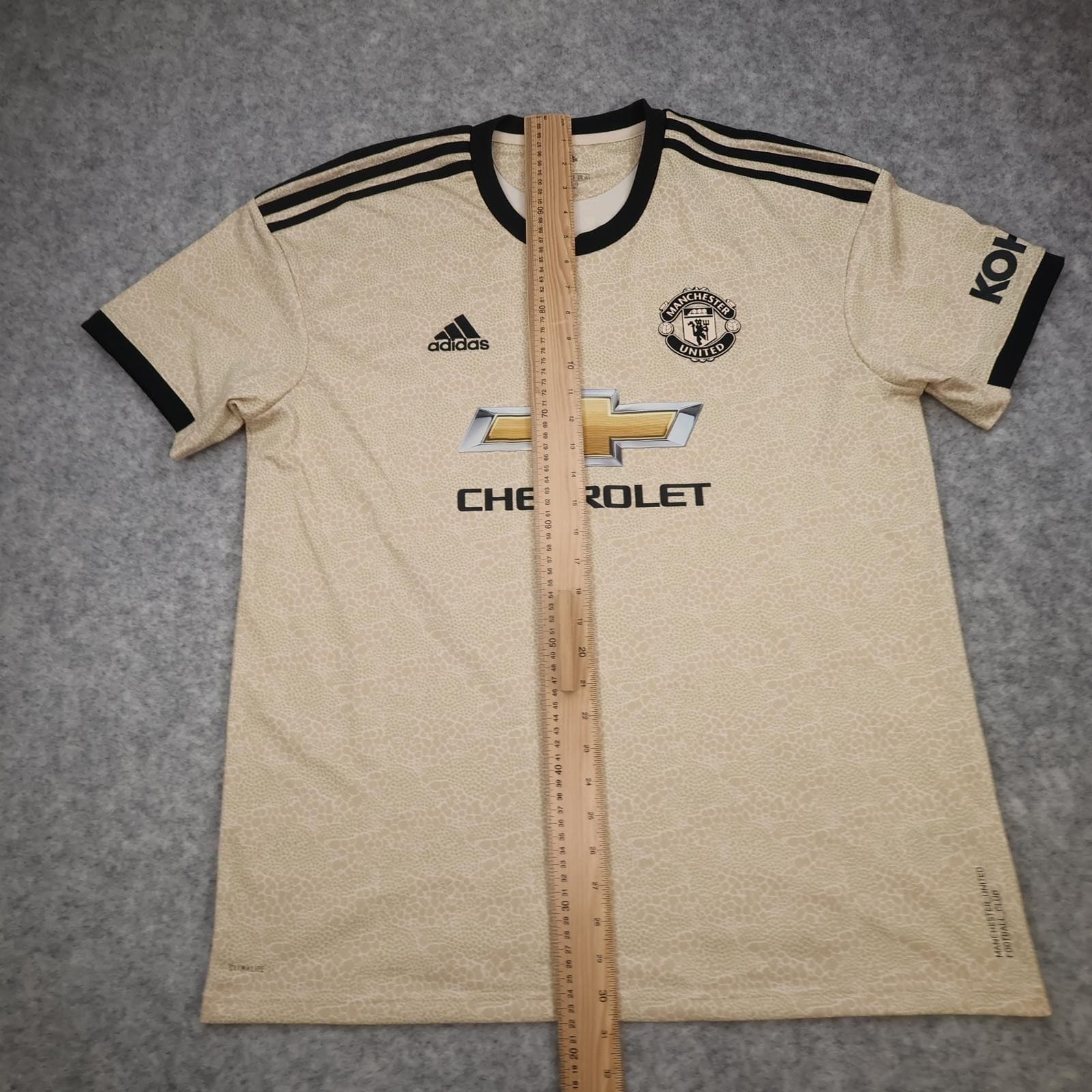Manchester United Away Shirt Mens XL Beige 2019 2020 Football Adidas Rashford 10 photo 12