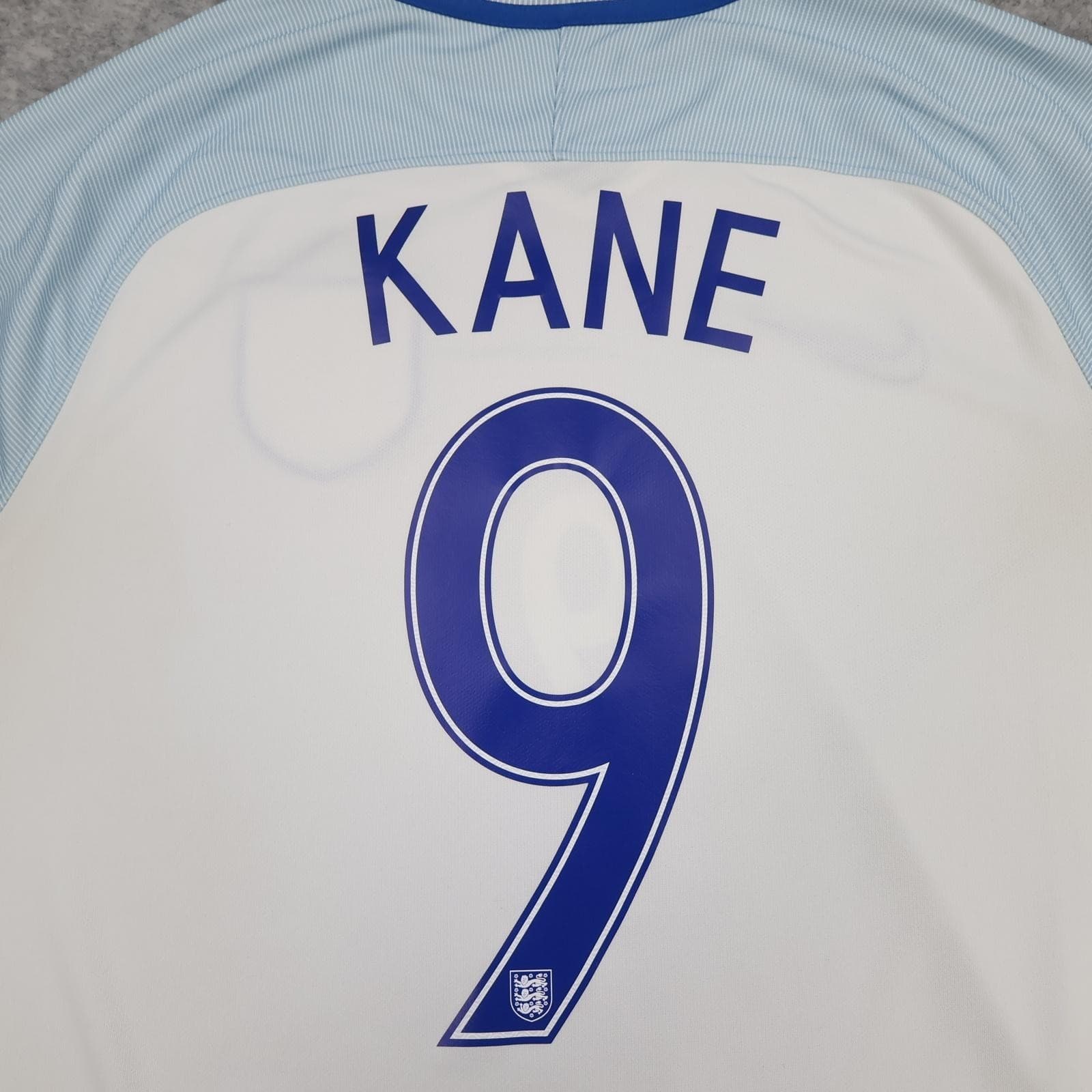 England Home Shirt Mens Large White 2016 2017 Football Nike Dri Fit Kane 9 photo 3