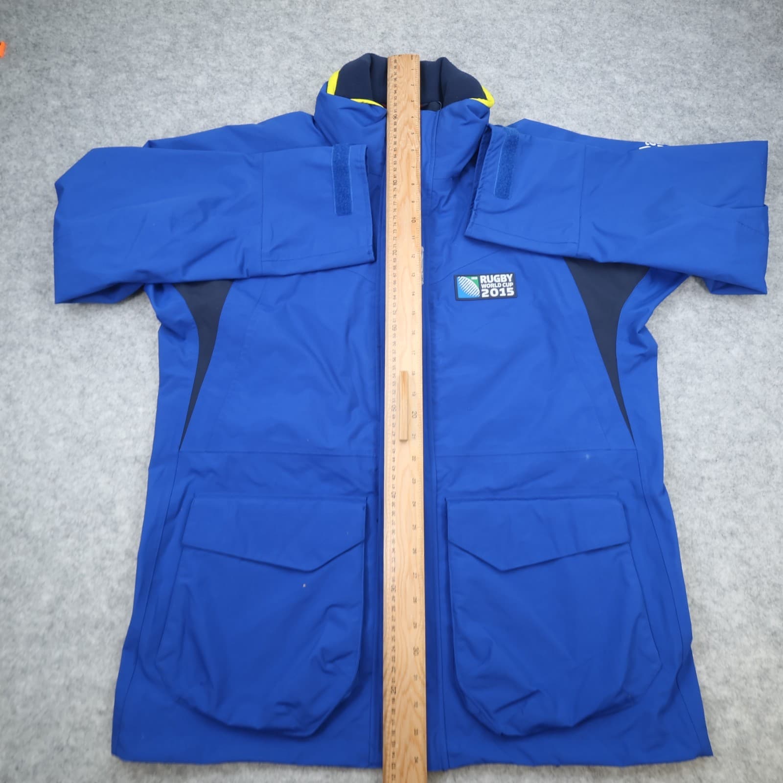 Vintage England Rugby Jacket Large Blue Rain Coat Waterproof Musto 2015 photo 15