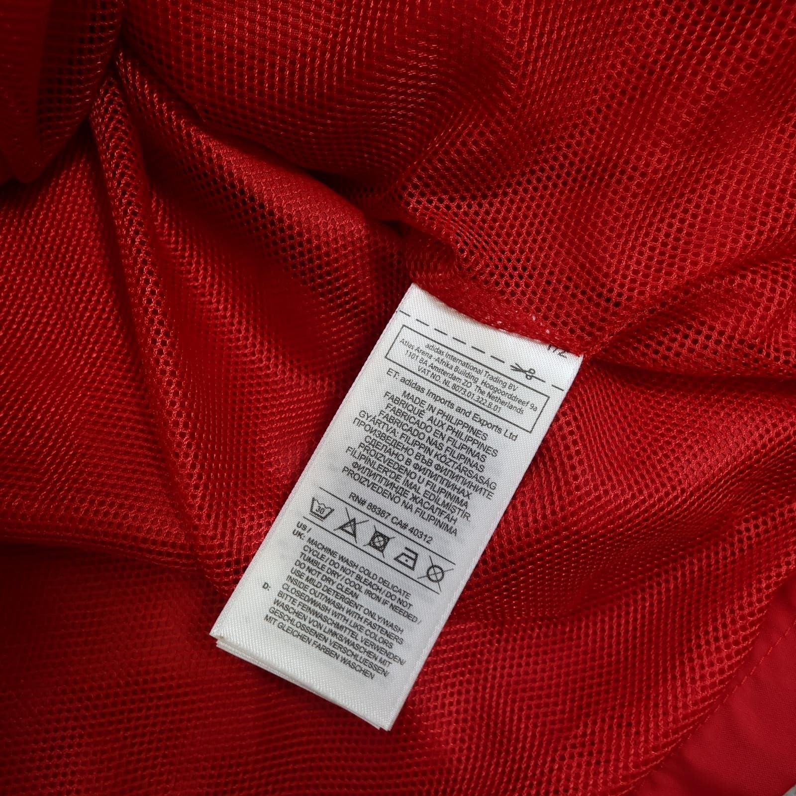Bayern Munich Jacket Mens Medium Red 2017 2018 Adidas Rain Full Zip Top photo 6