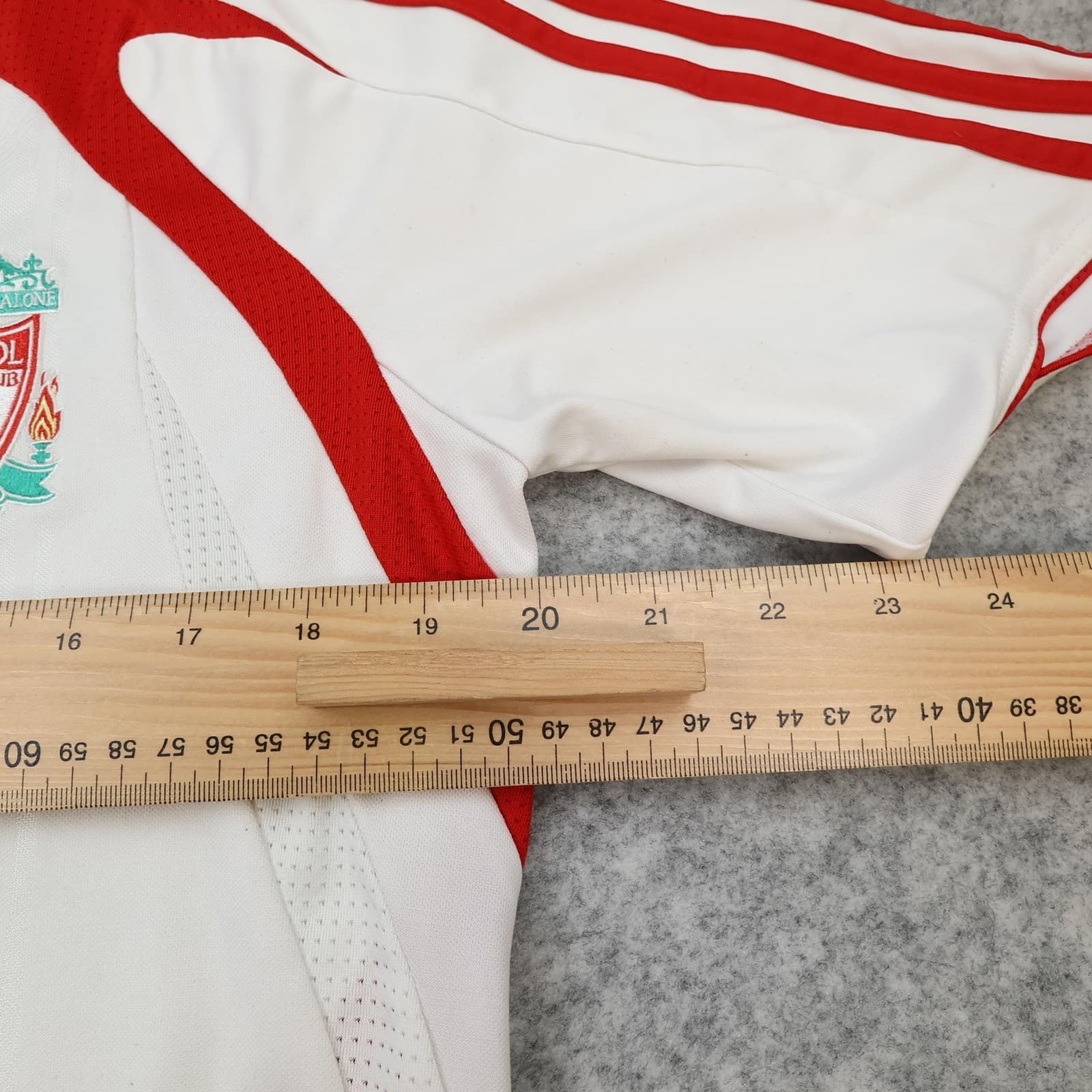 Liverpool Shirt Mens Small White Away 2007 2008 Adidas Carlsberg Jersey photo 14