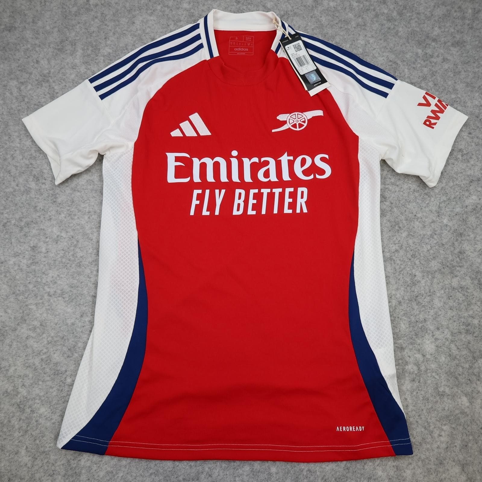 Arsenal Shirt Mens Small Home 2024 2025 Red Adidas Soccer Jersey Slim Fit