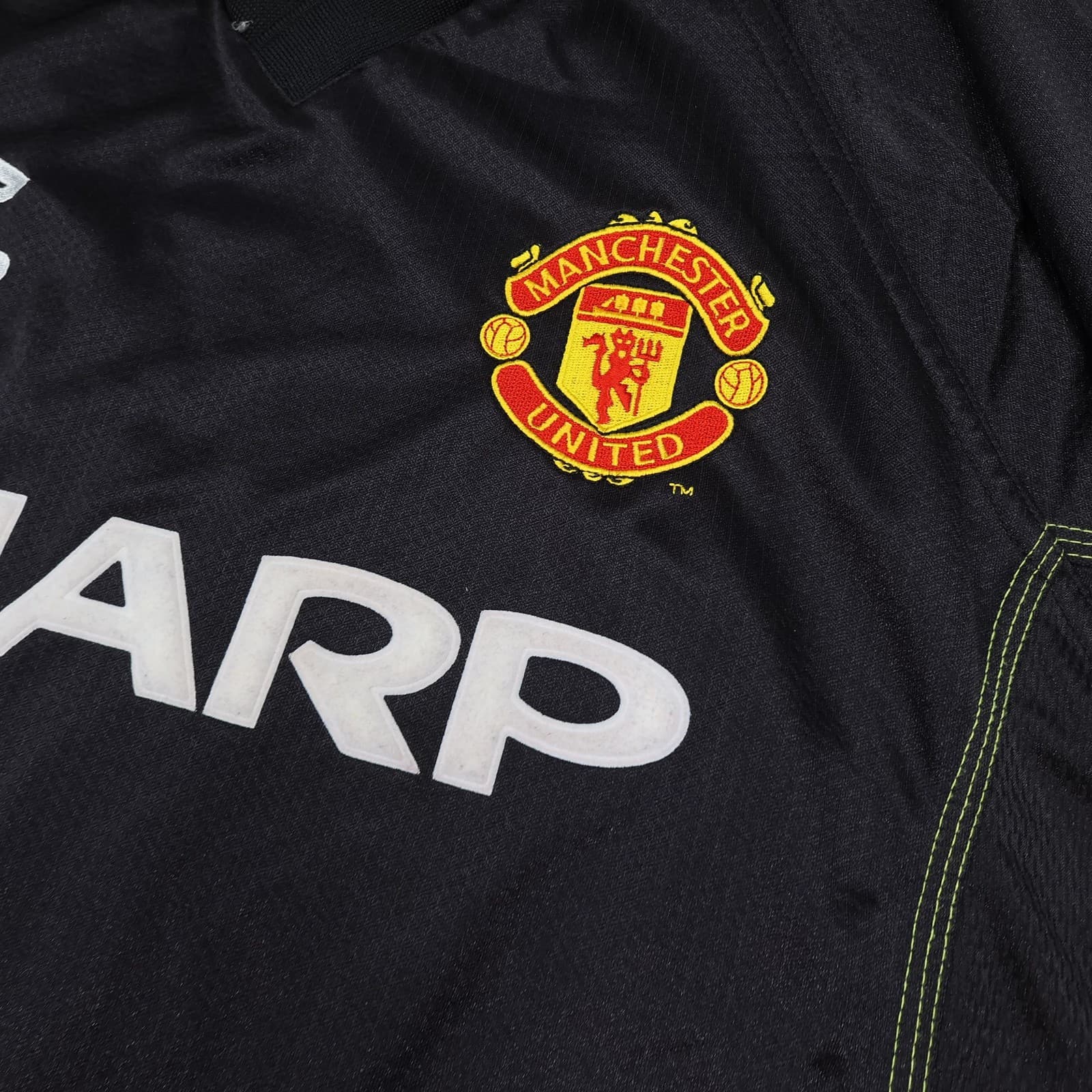 Vintage Manchester United Shirt 2XL Black Away Umbro 1998 1999 Keane Jersey photo 5