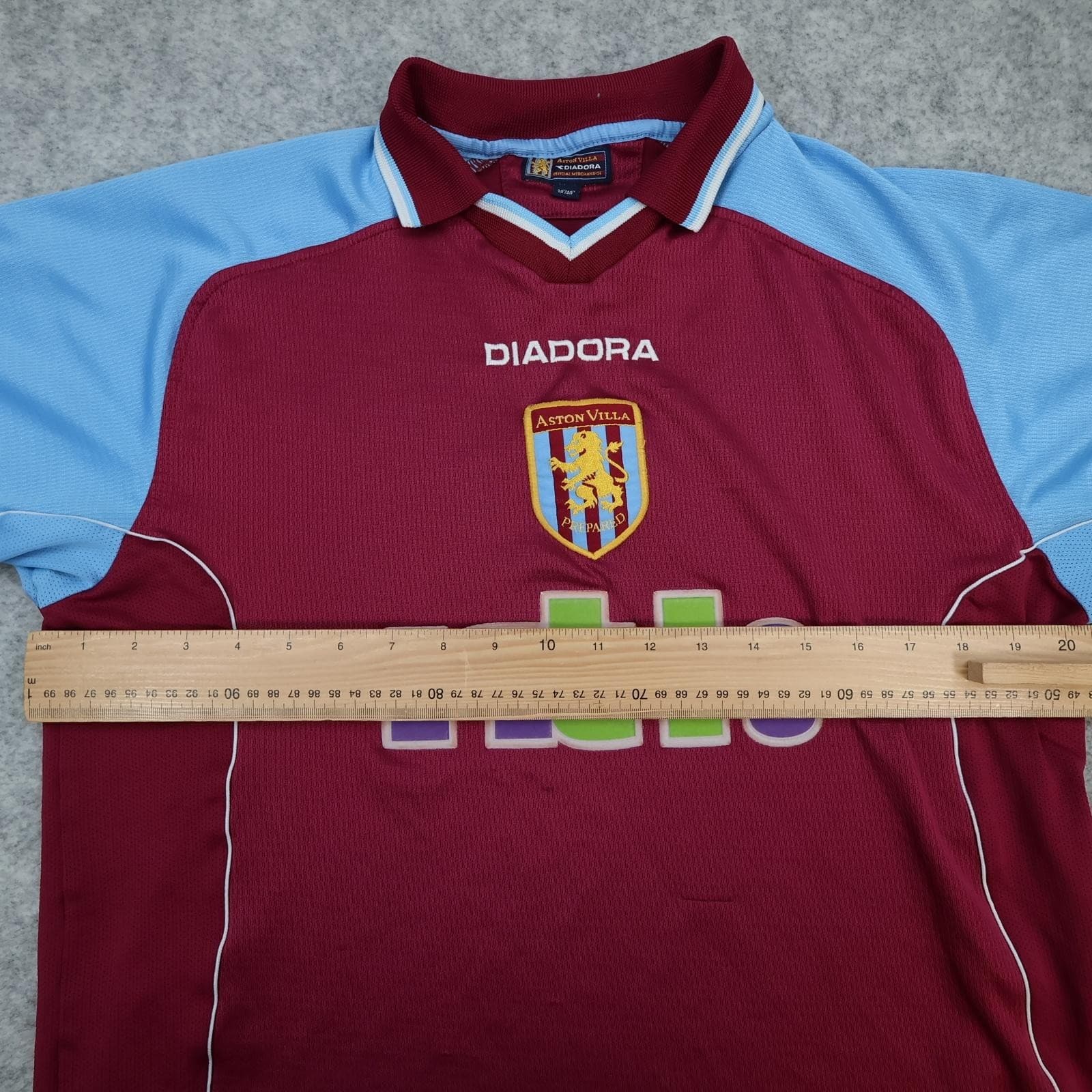 Vintage Aston Villa Shirt Mens Medium Red Home 2000 2002 Football Diadora NTL photo 13