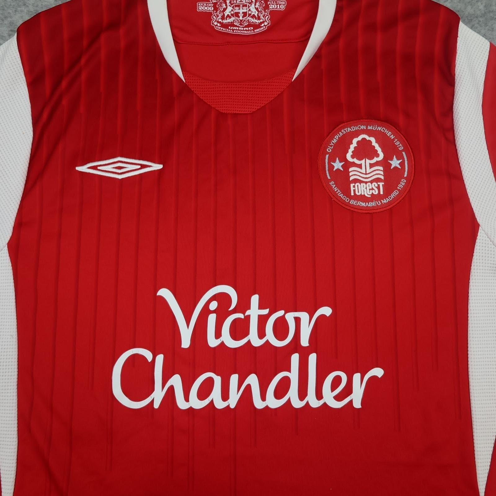 Nottingham Forest Shirt Mens XL Red Home 2009 2010 EFL Football Umbro Jersey photo 3