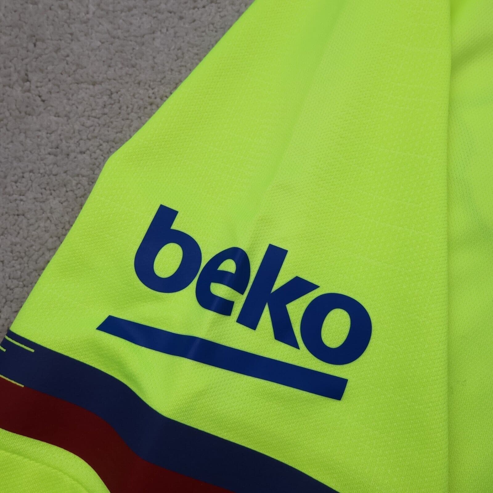 Barcelona Shirt Large Yellow Third Kit 2014 2015 Nike Soccer Jersey Lionel Messi photo 11