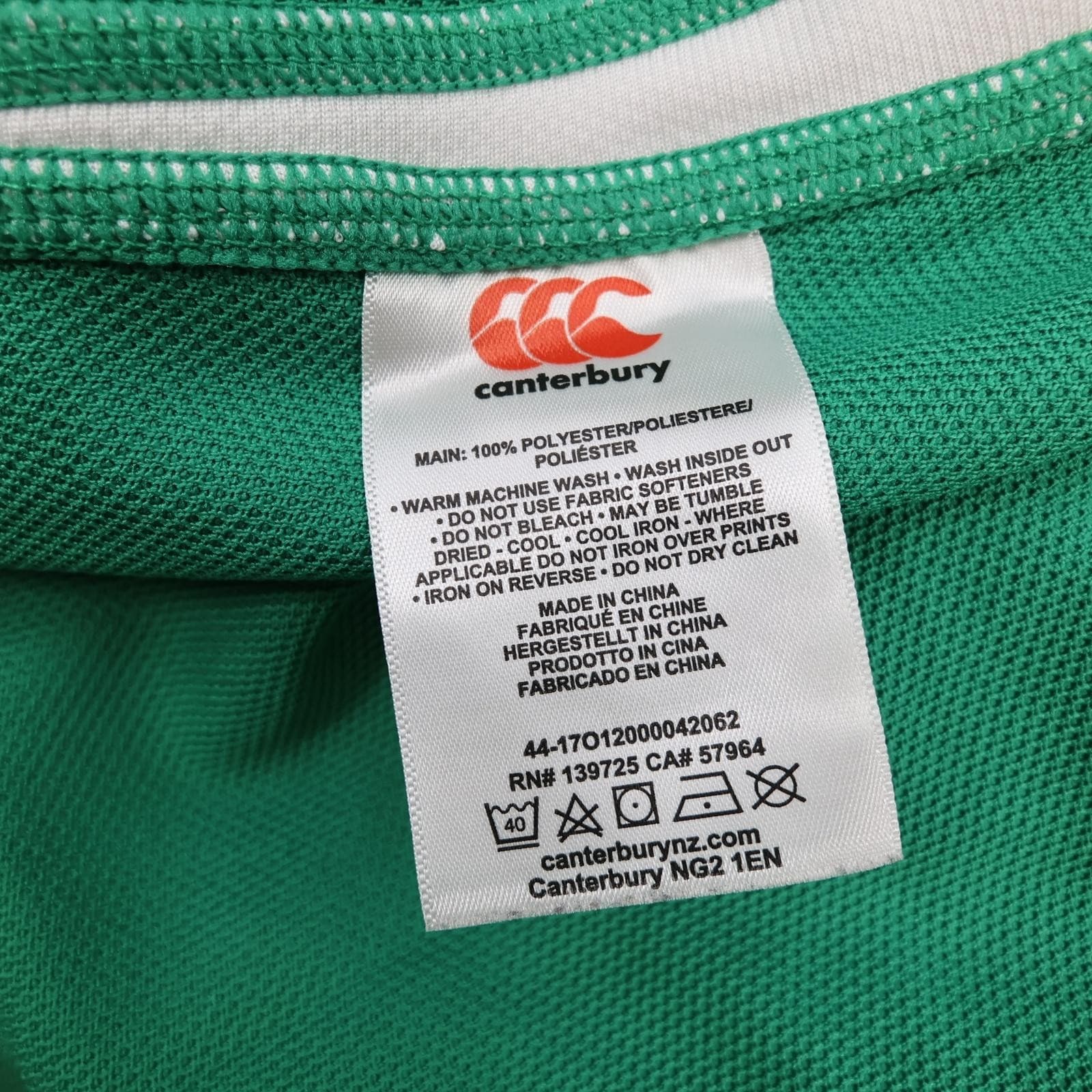 Ireland Rugby Shirt Mens XL Green Rugby Union Canterbury 2019 Vapodri Jersey photo 13