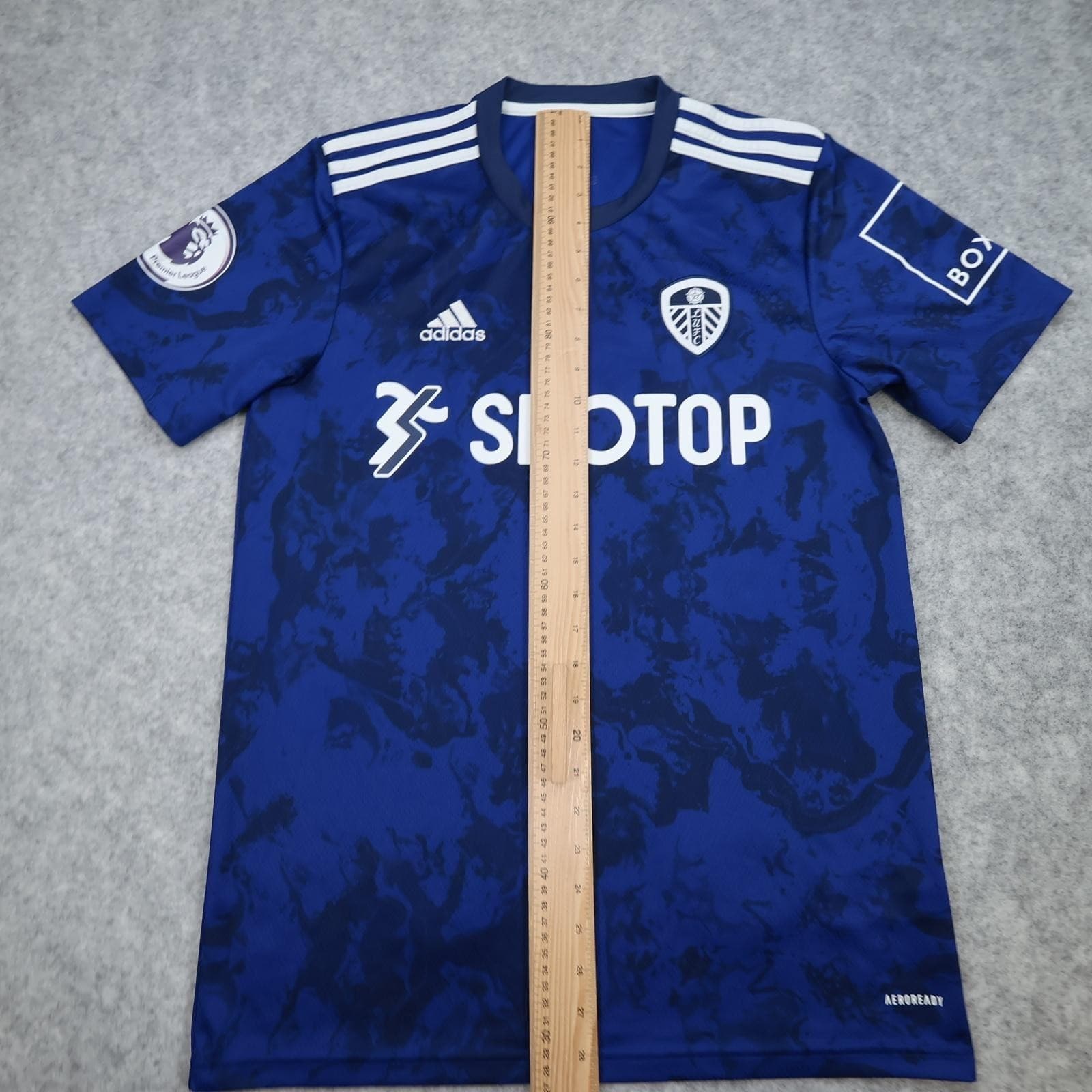 Leeds United Away Shirt Mens Medium Blue 2021 2022 EPL Football Adidas SBOTOP photo 14