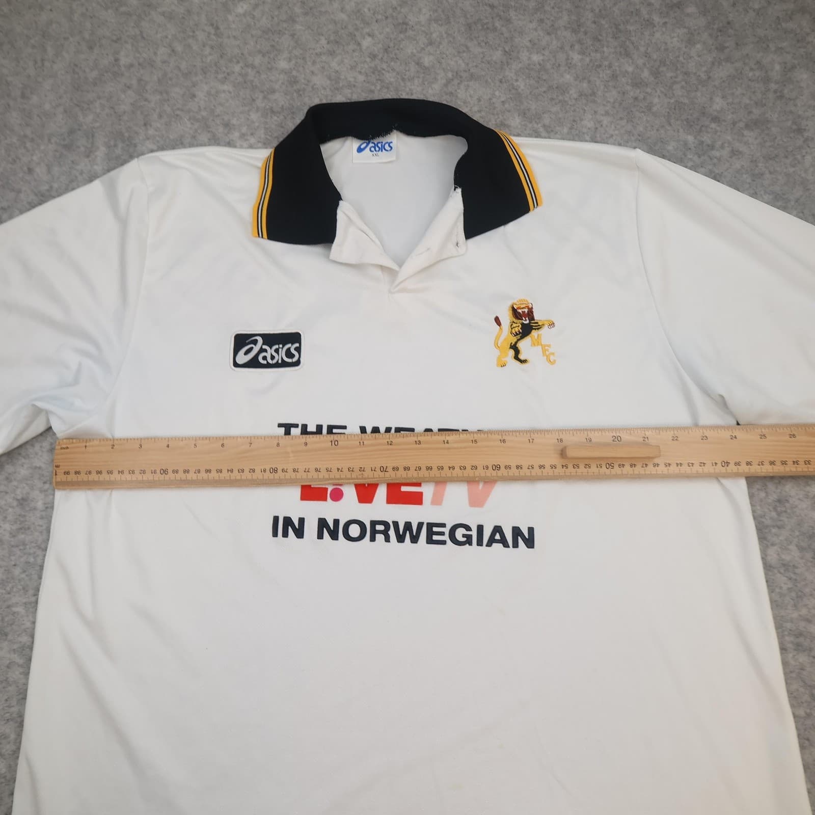 Vintage Millwall Shirt Mens 2XL White Away Asics LIVETV Norwegian Jersey 1997 99 photo 11