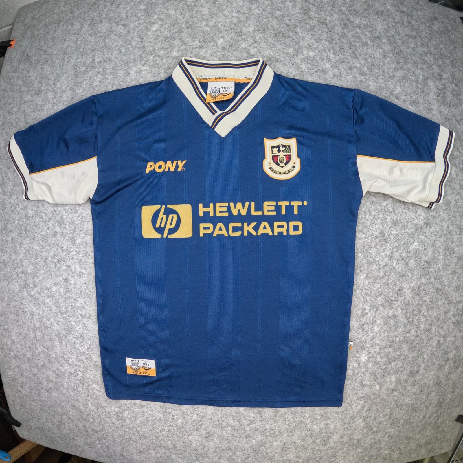 Tottenham Hotspur Football Shirt Small Blue Away 1997 1998 PONY Soccer Jersey