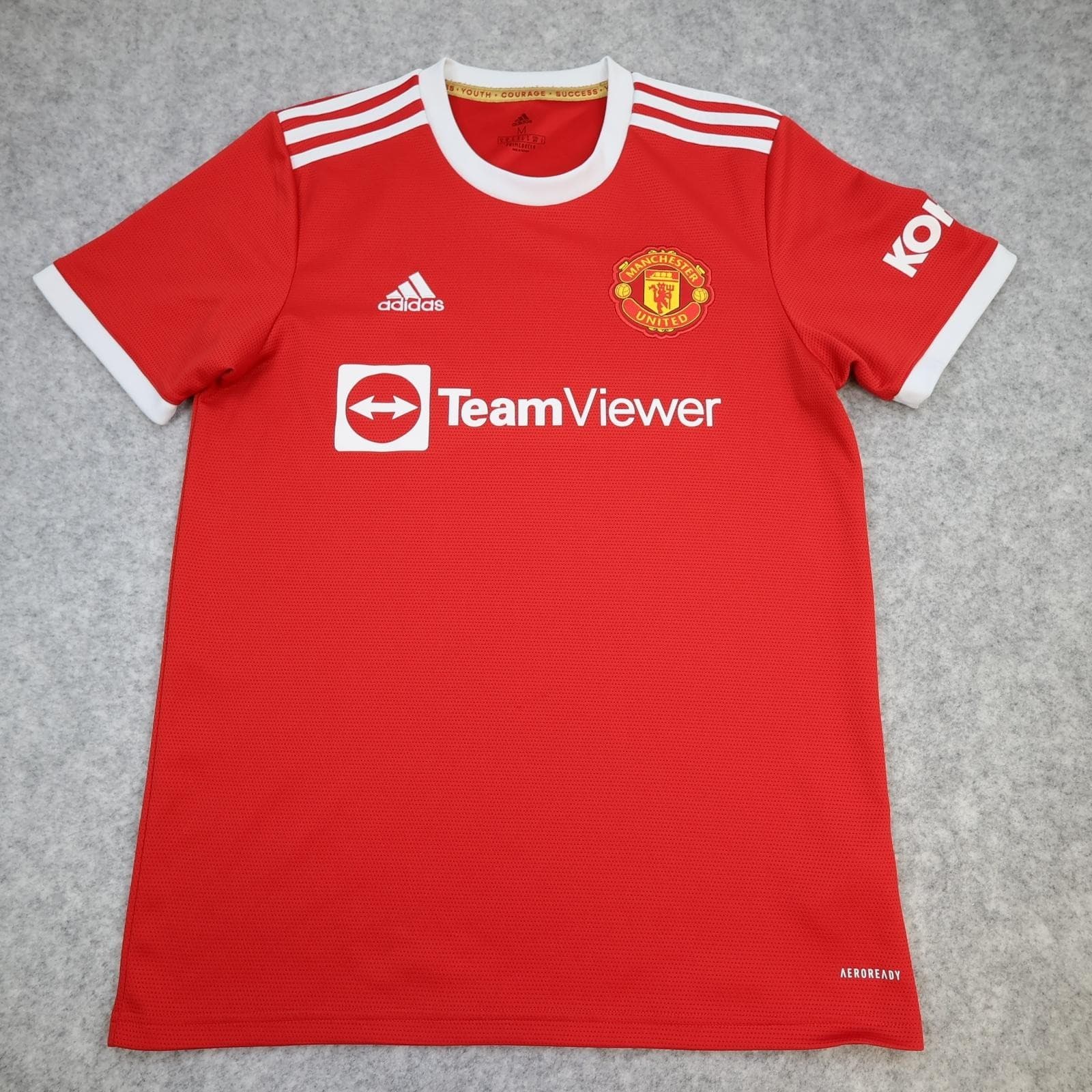 Manchester United Shirt Mens Medium Red Home 2021 2022 Football Adidas Jersey