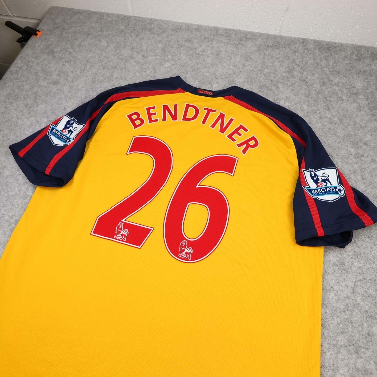 Arsenal Away Shirt Mens XL Yellow Nike 2008 2009 Bendtner Football Soccer Jersey photo 5
