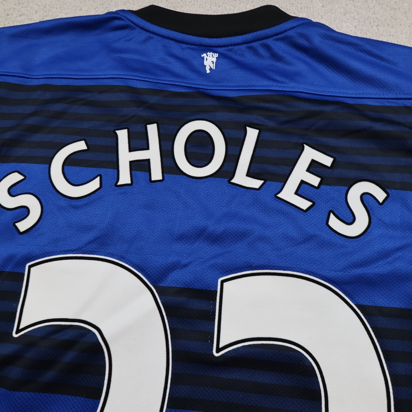 Manchester United Shirt Medium Blue Away Kit 2011 2012 Football Jersey Scholes photo 10
