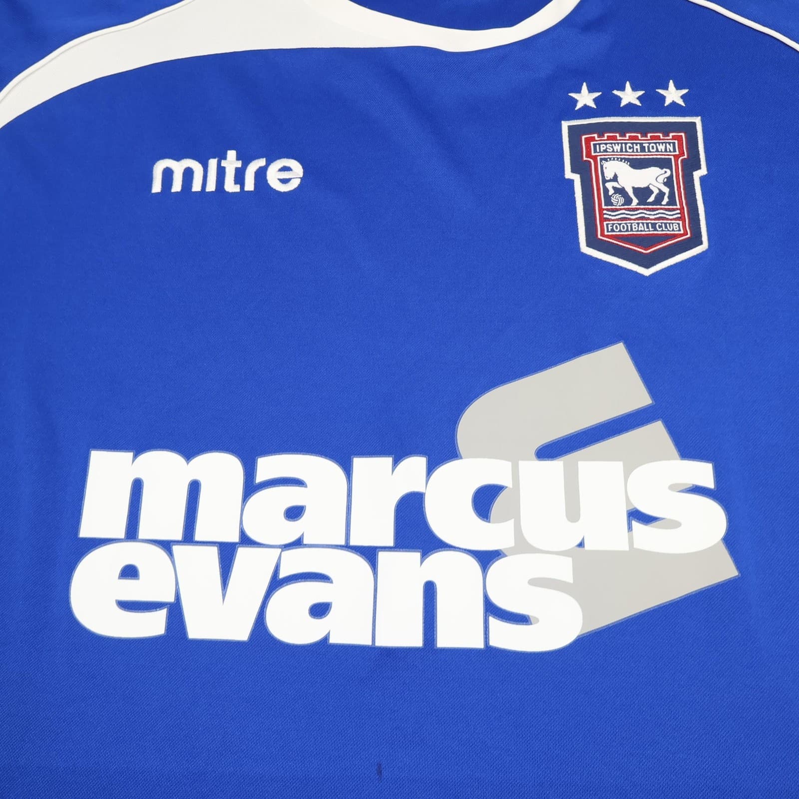 Ipswich Town Shirt Mens XL Blue Home Football Soccer Mitre 2009 2011 Jersey photo 3