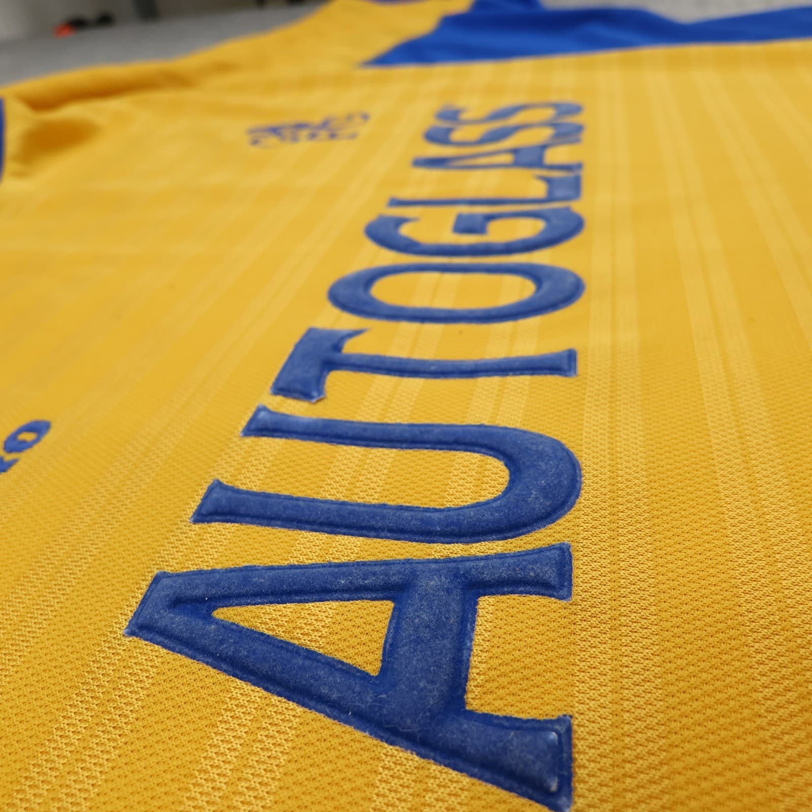 Vintage Chelsea Shirt Large Yellow Third Kit 2000 2001 Jersey Autoglass photo 6
