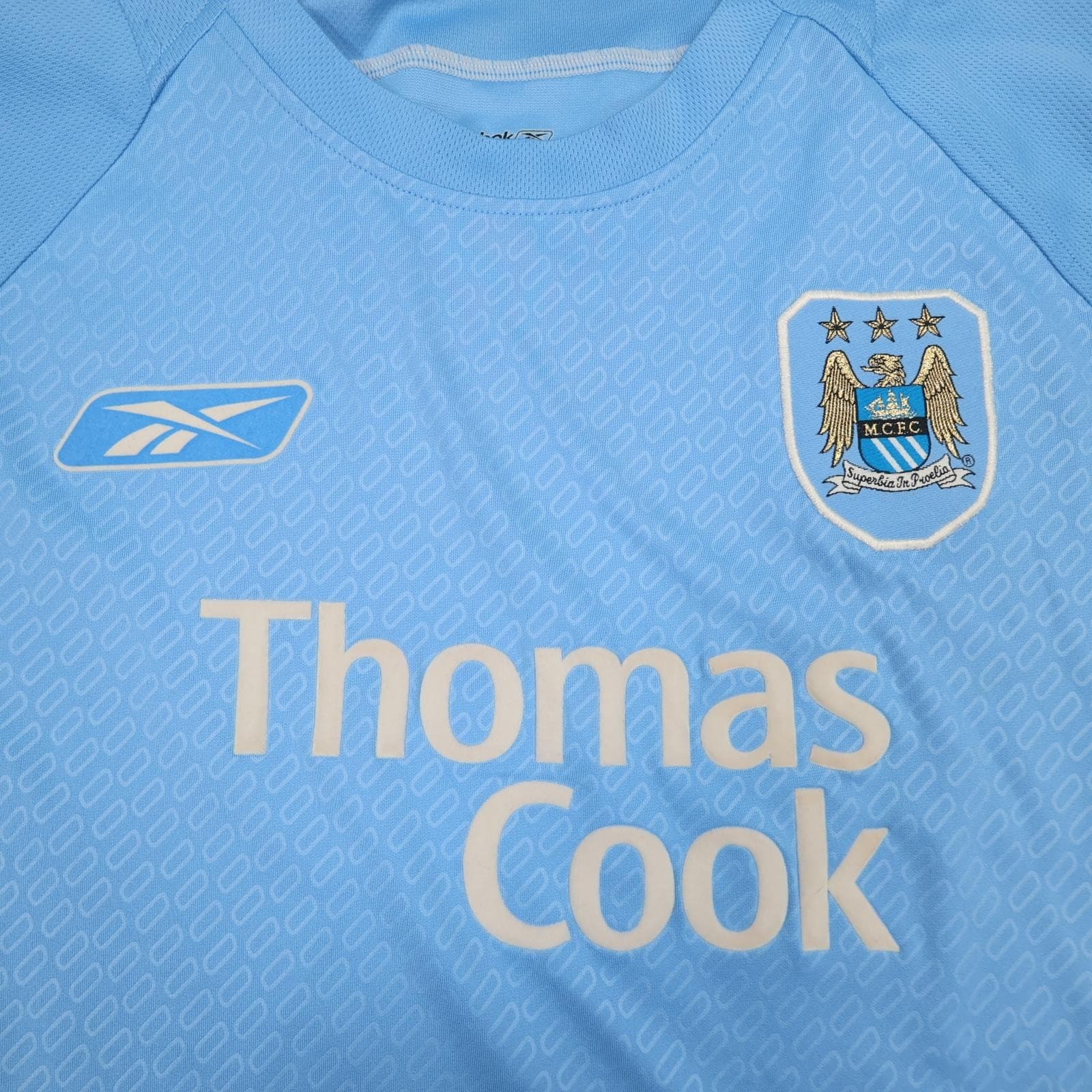 Vintage Manchester City Shirt Mens Medium Blue Home Football Reebok 2005 2007 photo 3