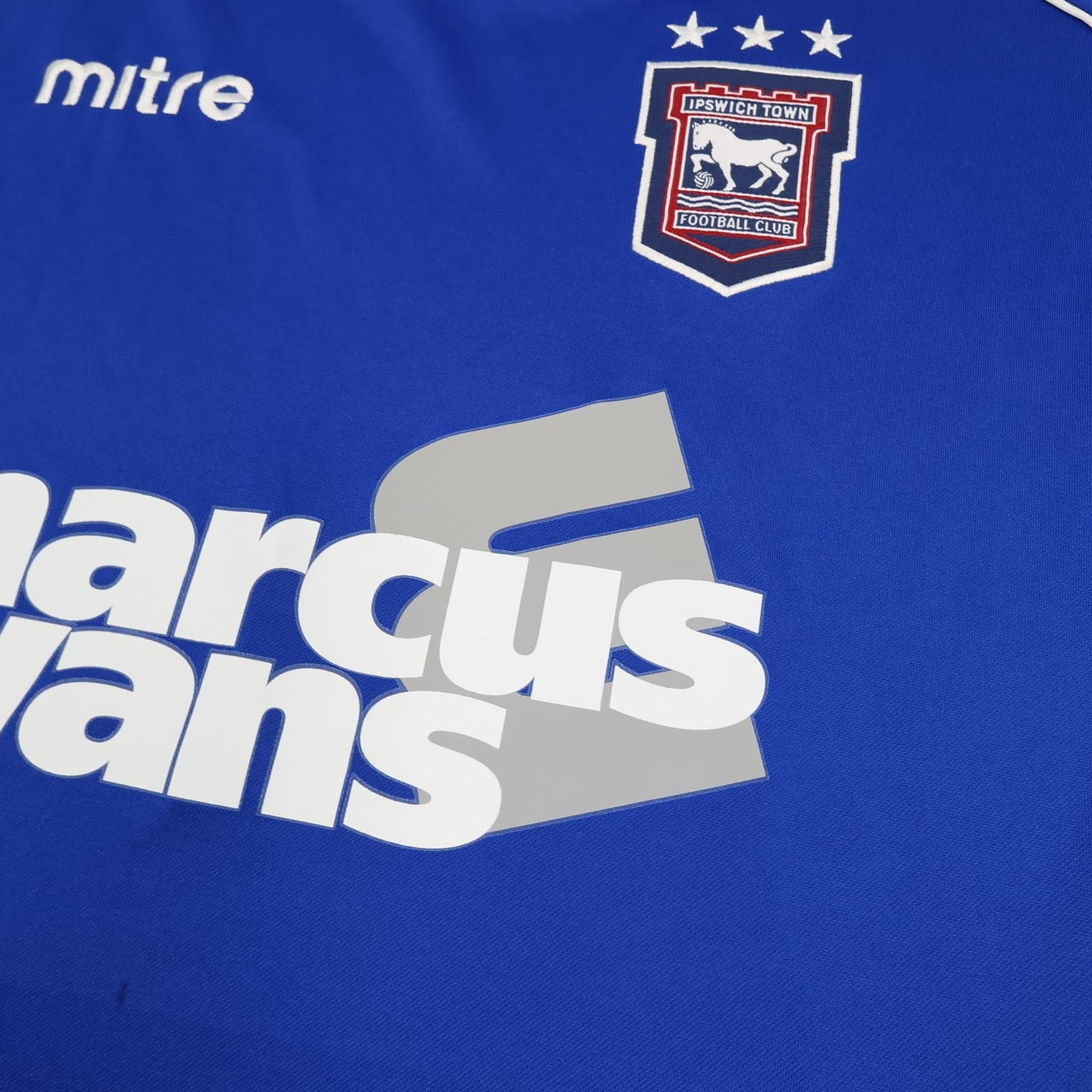 Ipswich Town Shirt Mens XL Blue Home Football Soccer Mitre 2009 2011 Jersey photo 5
