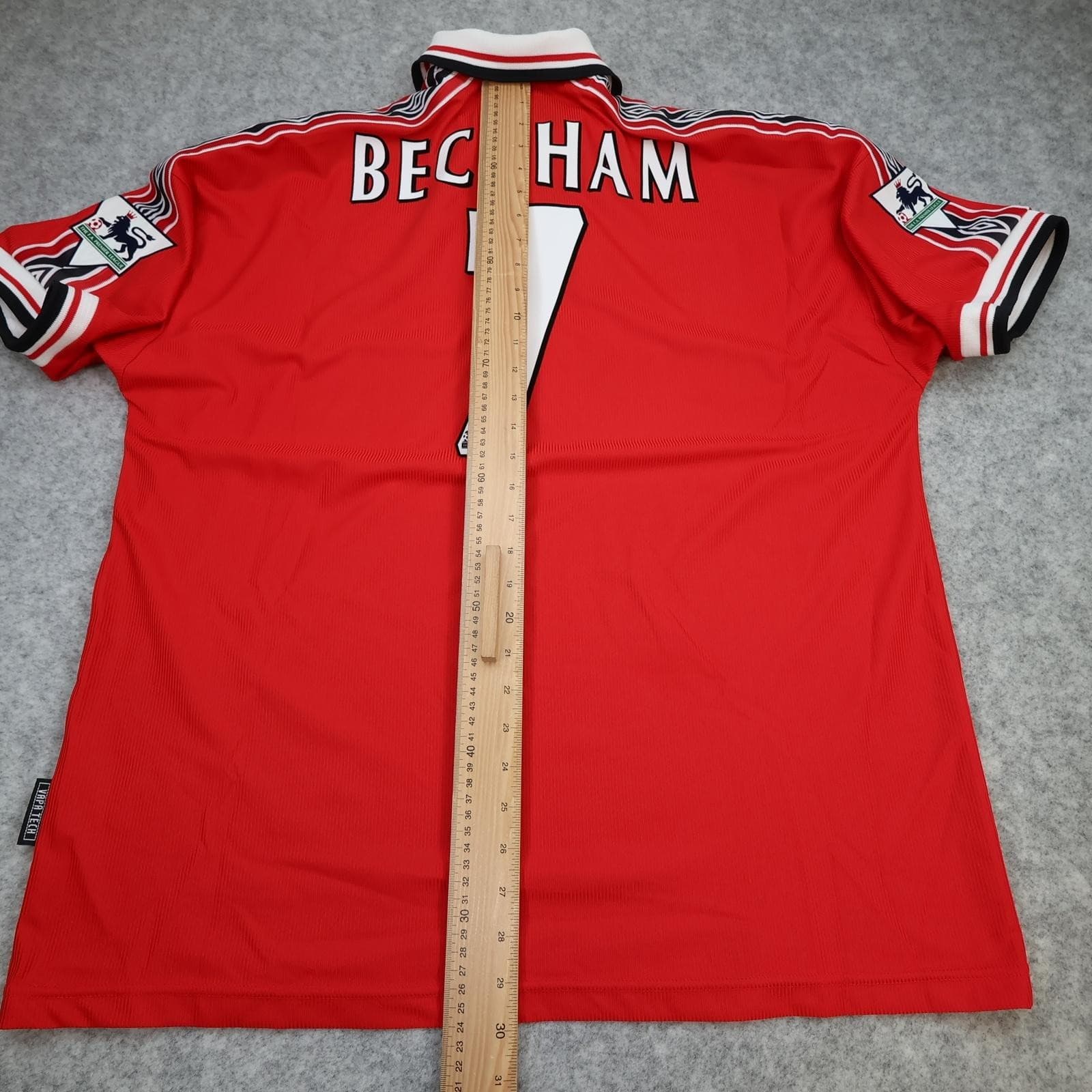 Manchester United Shirt Mens 2XL Home 1998 2000 Umbro Beckham 7 Soccer Jersey photo 14