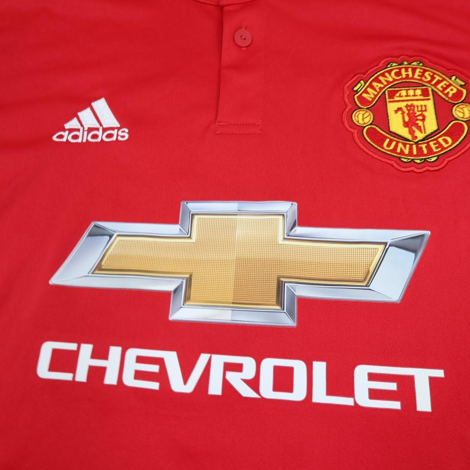 Manchester United Shirt Mens Large Red Home 2017 2018 Football Adidas Lukaku 9 photo 2