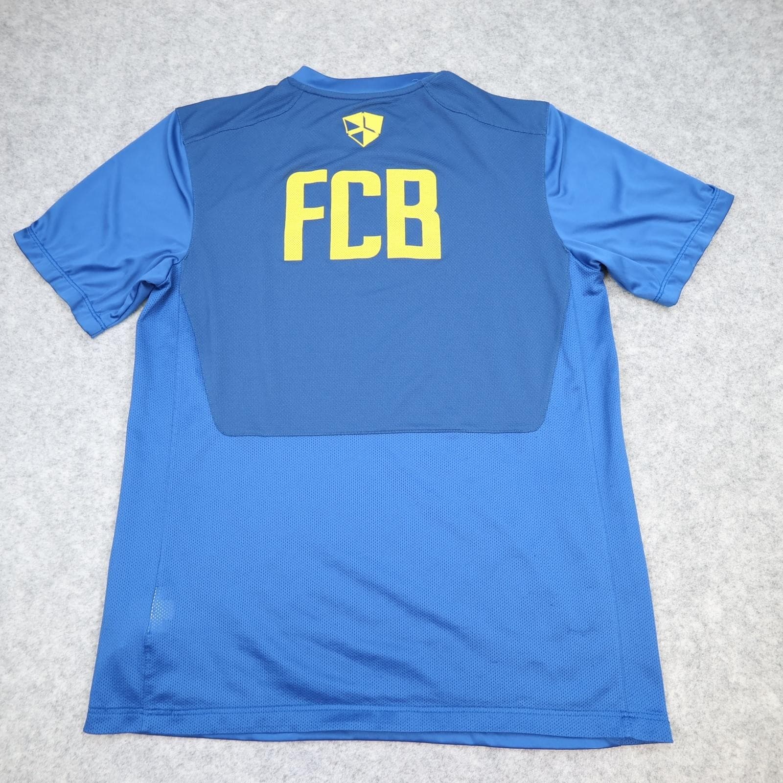 Barcelona Training Shirt Mens Medium Blue 2012 2013 Football Nike Soccer Jersey photo 2