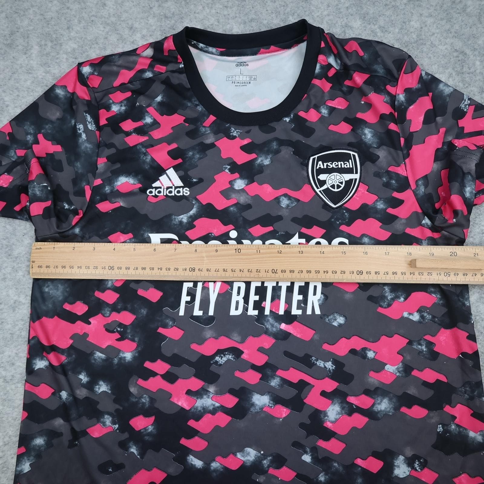 Arsenal Training Shirt Mens Large Black 2021 2022 EPL Football Adidas Jersey photo 9