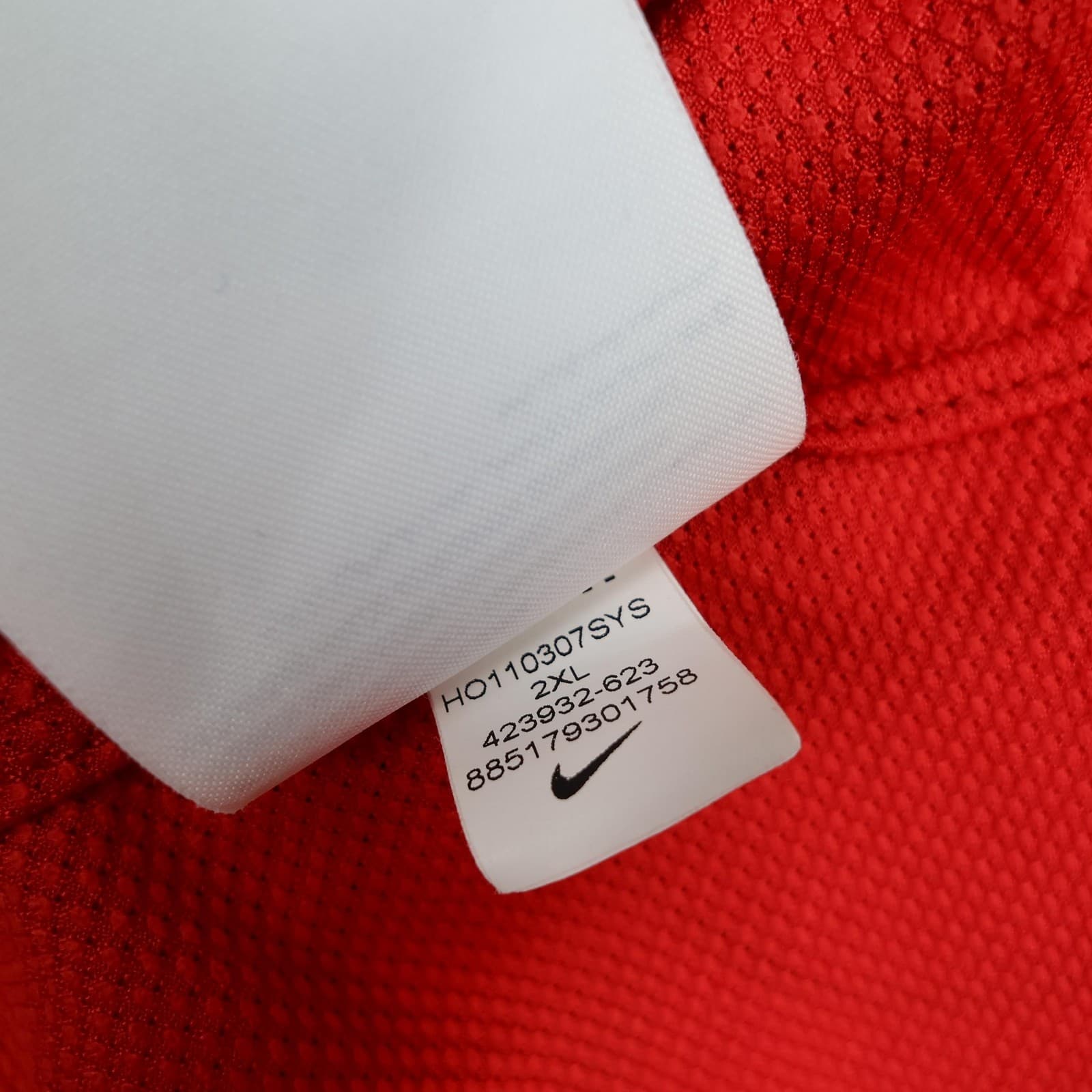 Manchester United Shirt Mens 2XL Red Home 2011 2012 EPL Nike Valencia 25 Jersey photo 17
