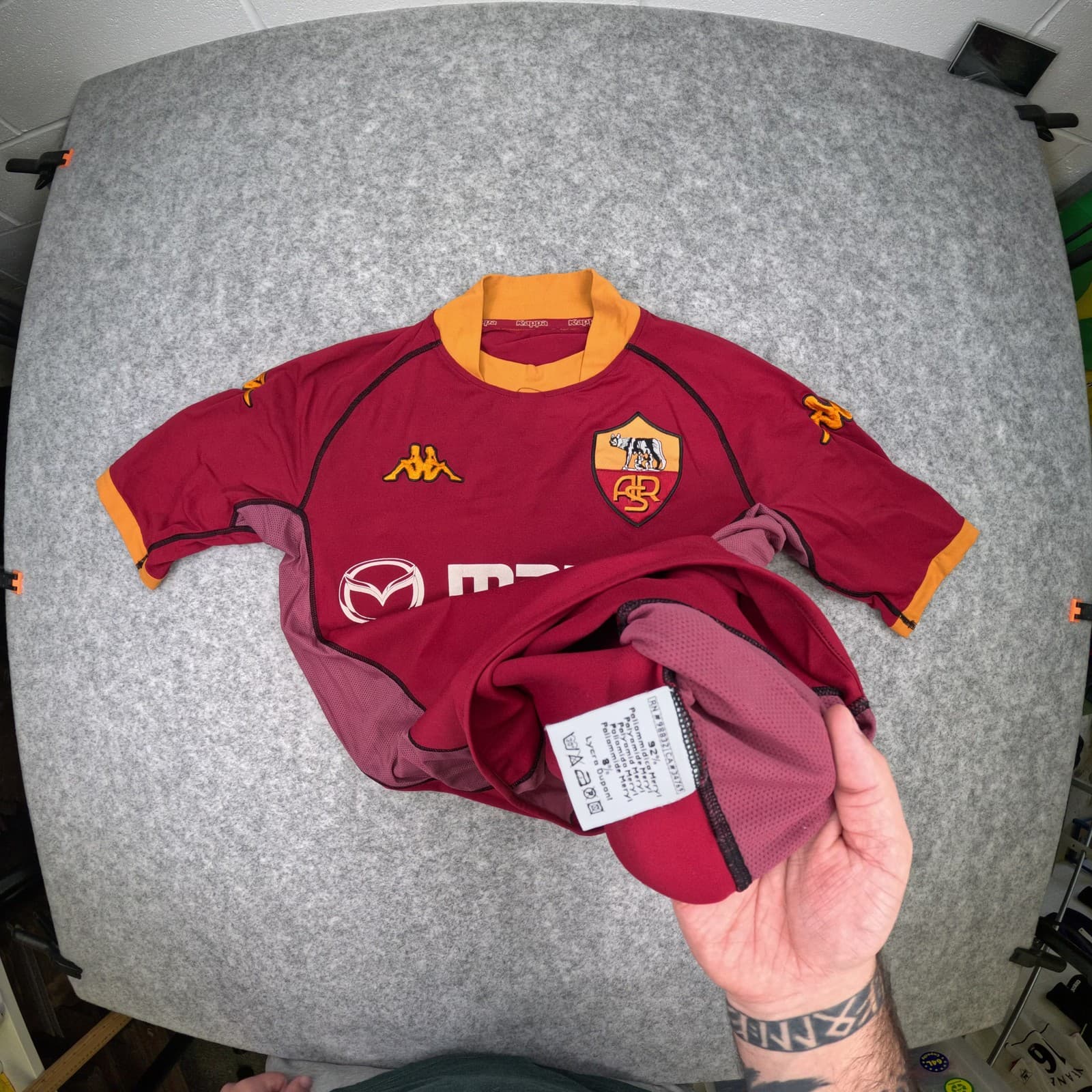 AS Roma Football Shirt Small Red Home 2002 2003 Kappa Soccer Jersey photo 4