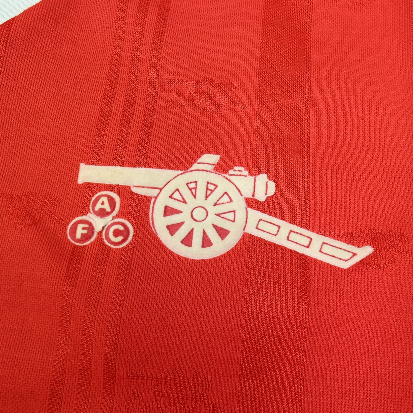 Vintage Arsenal Shirt Large Red Home Kit 1986 1988 Adidas Jersey JVC 80s photo 9