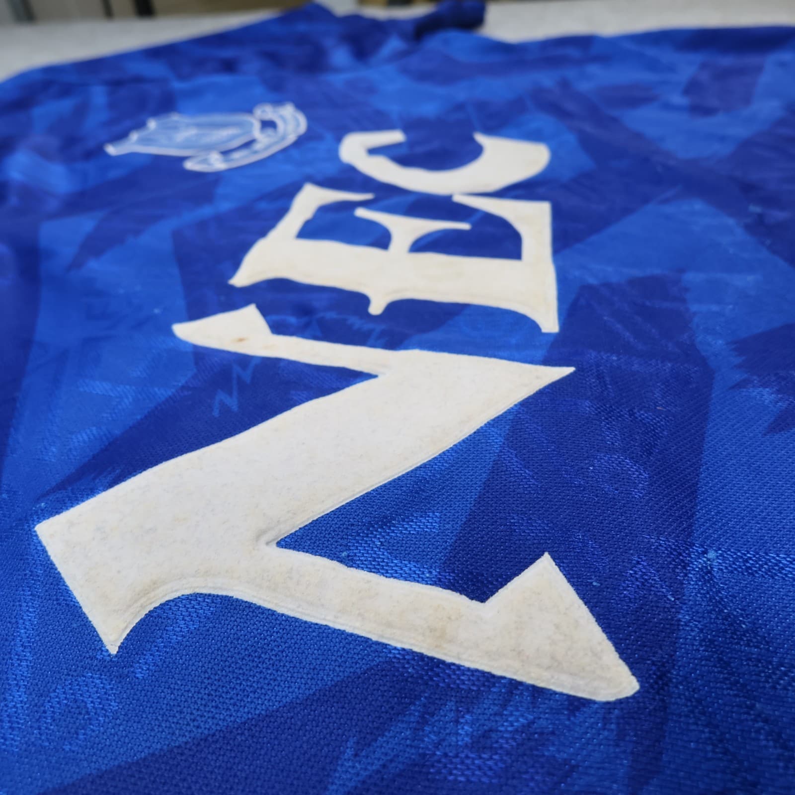 Vintage Everton Shirt Large Blue Home Kit 1991 1993 Umbro Soccer Jersey NEC photo 9