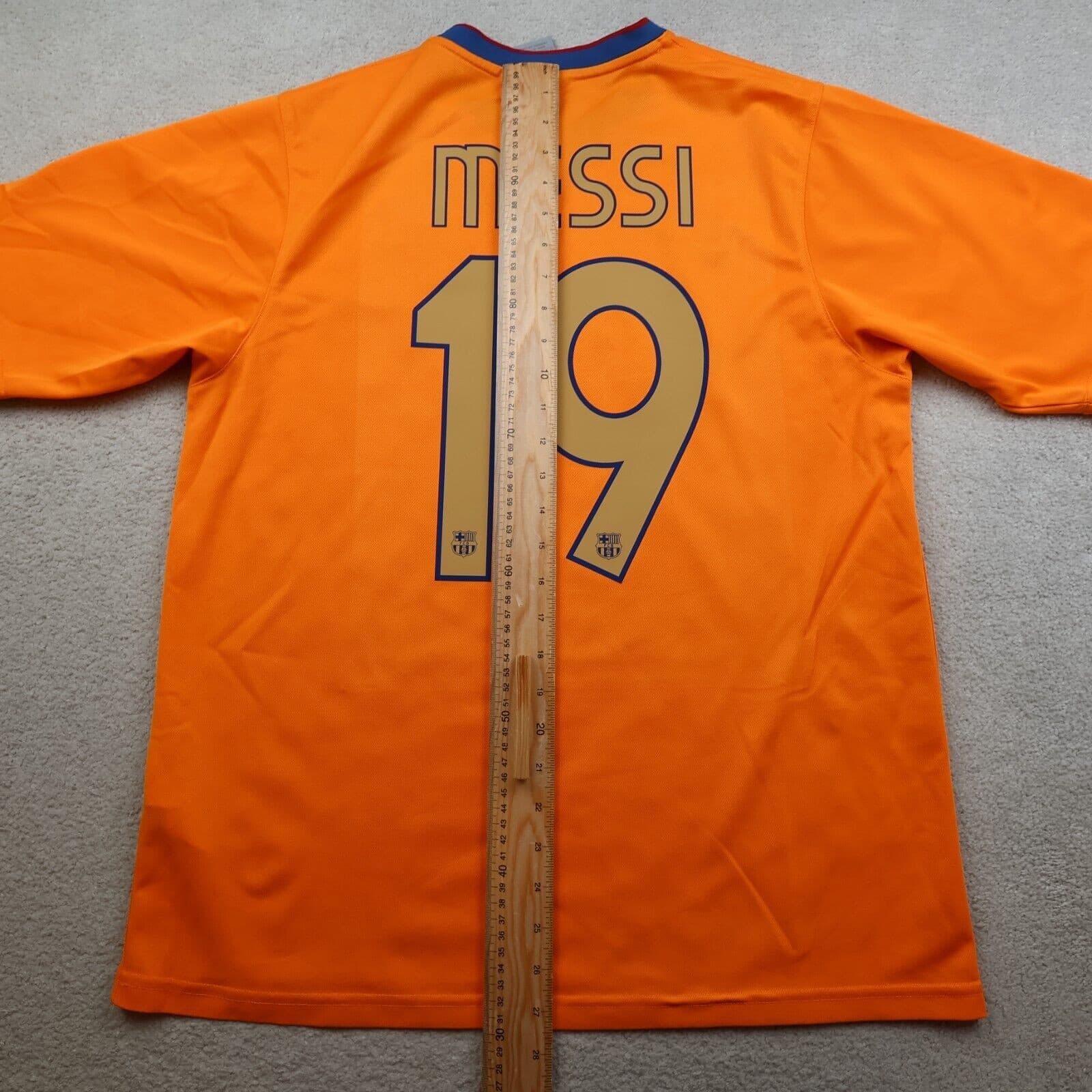 Barcelona Shirt Large Orange Away 2006 2008 Nike Jersey Football Lionel Messi photo 11