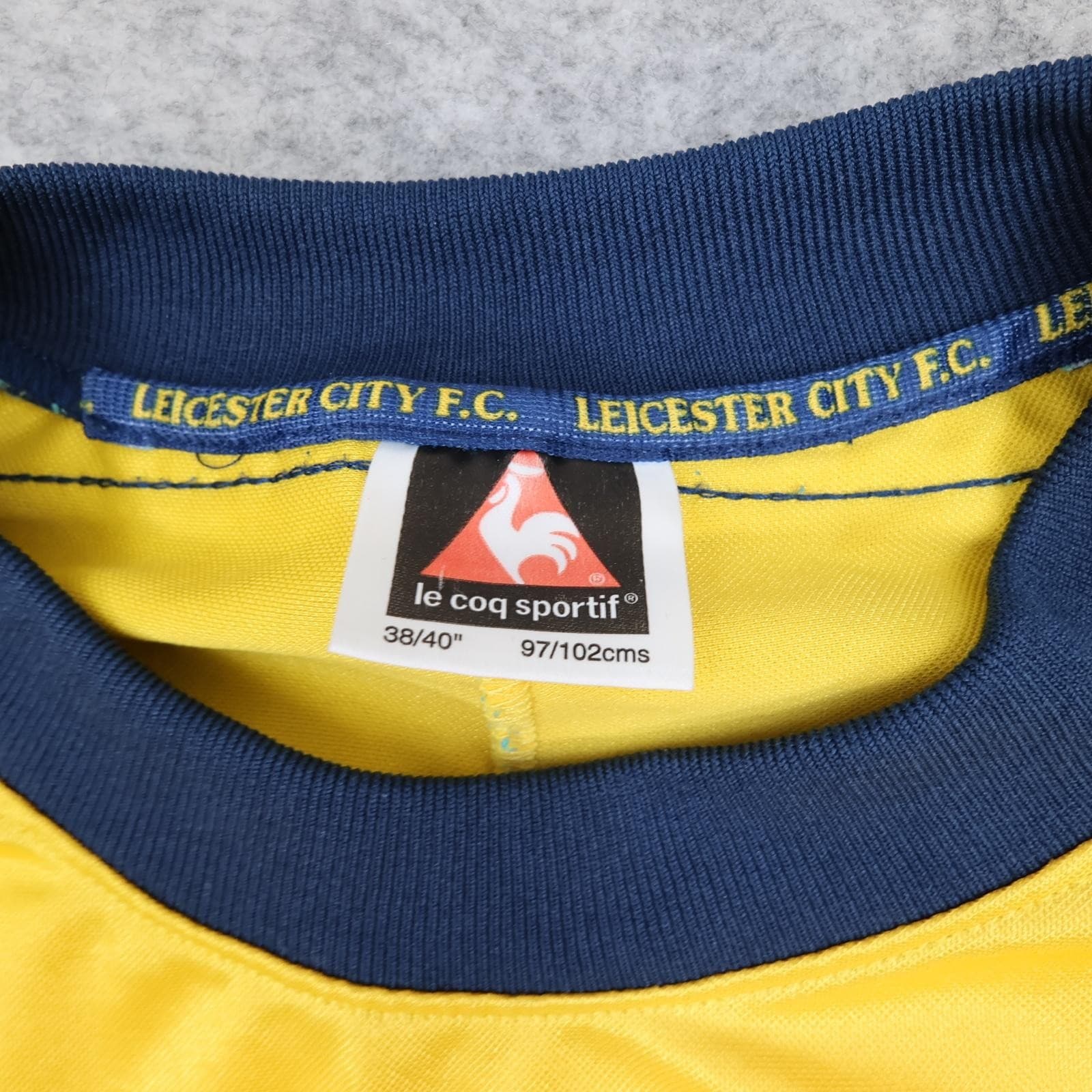 Vintage Leicester City Shirt Mens Medium Yellow Third 1999 2001 Walkers Jersey photo 7