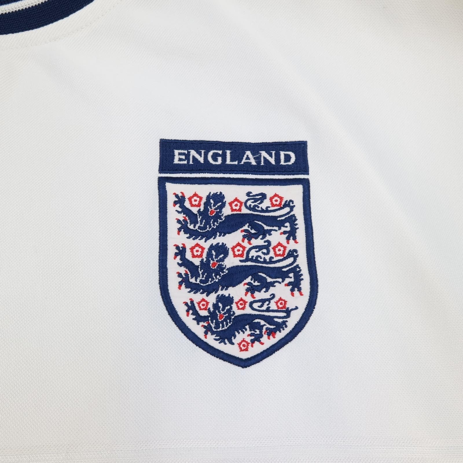 England Home Shirt Mens 2XL White 1999 2001 Three Lions Umbro VAPA TECH Jersey photo 6