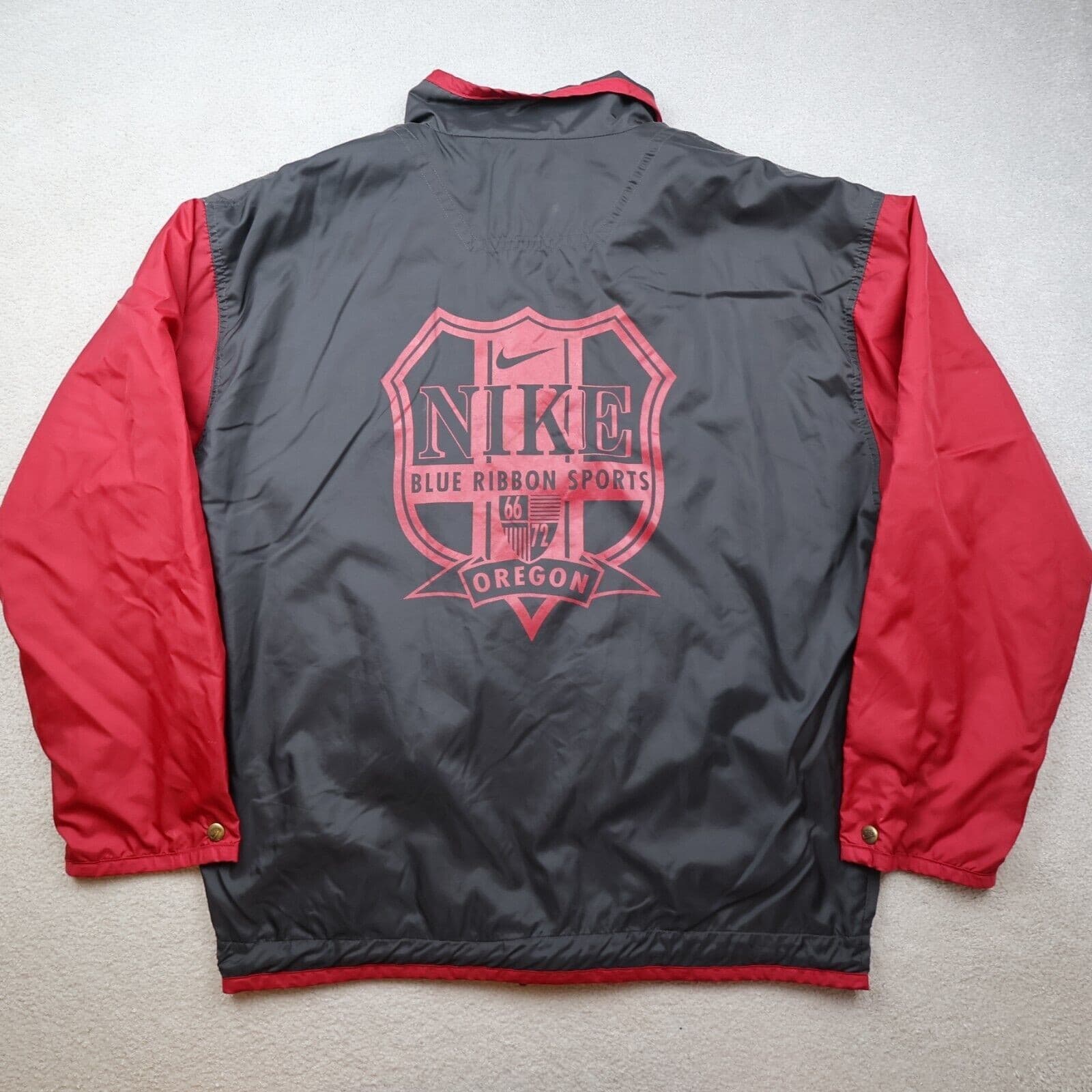 Vintage Nike Tracksuit Large Jacket Windbreaker Blue Ribbon Sports Black Red 90s